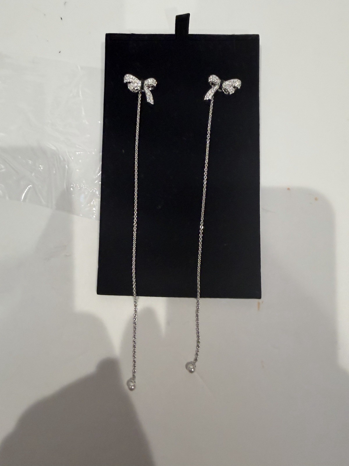 Swarovski Crystal Mademoiselle Long Drop Pierced Earrings 5442772 Jet Black