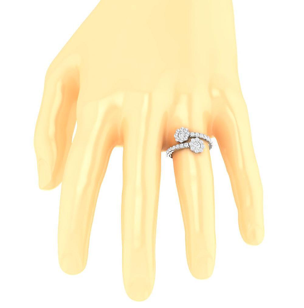Forever Us Two Stone Solitaire Ring I1 G 1.50 Ct Natural Diamond 14K White Gold