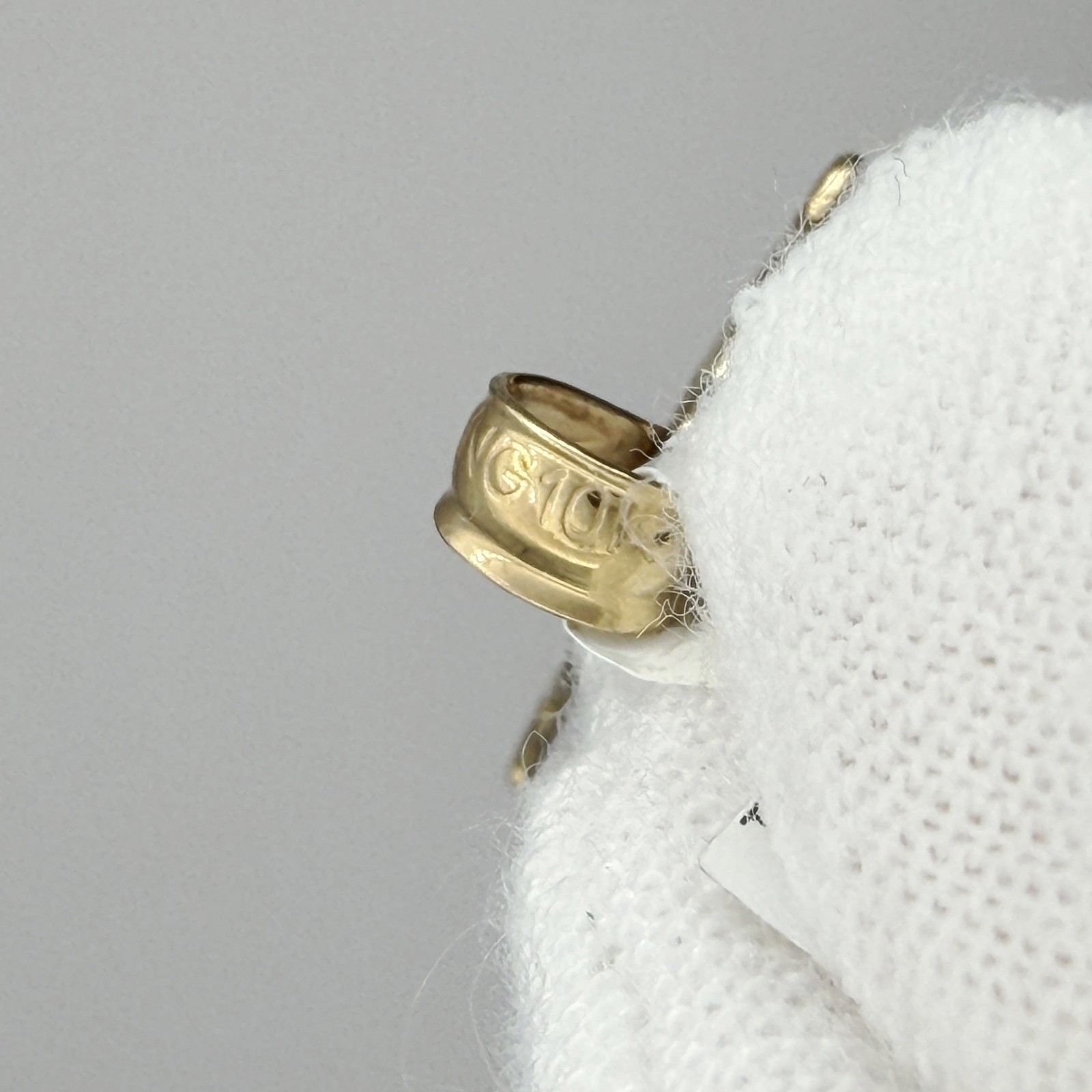 10k Yellow Gold Diamond-Cut Double Dolphins Animal Ocean Beach Nautical Jewelry