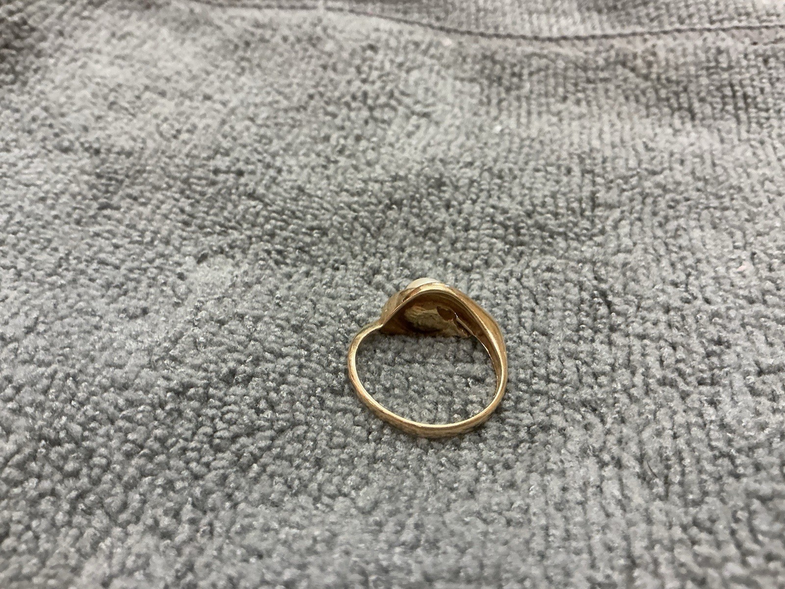 Vintage 14k Yellow Gold Cultured Pearl Diamond Bypass Cocktail Ring 1970’s- 80’s