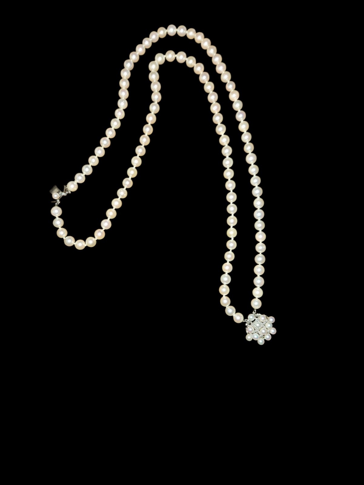 Vintage Convertible 2-in-1 Akoya Cultured Pearl Strand Necklace Choker or Opera
