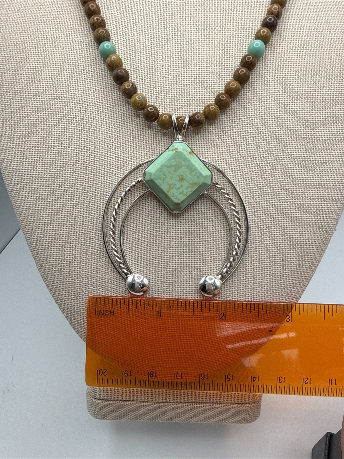 Jay King Mexican Campitos Turquoise & Jarosite Sterling Silver Naja Necklace