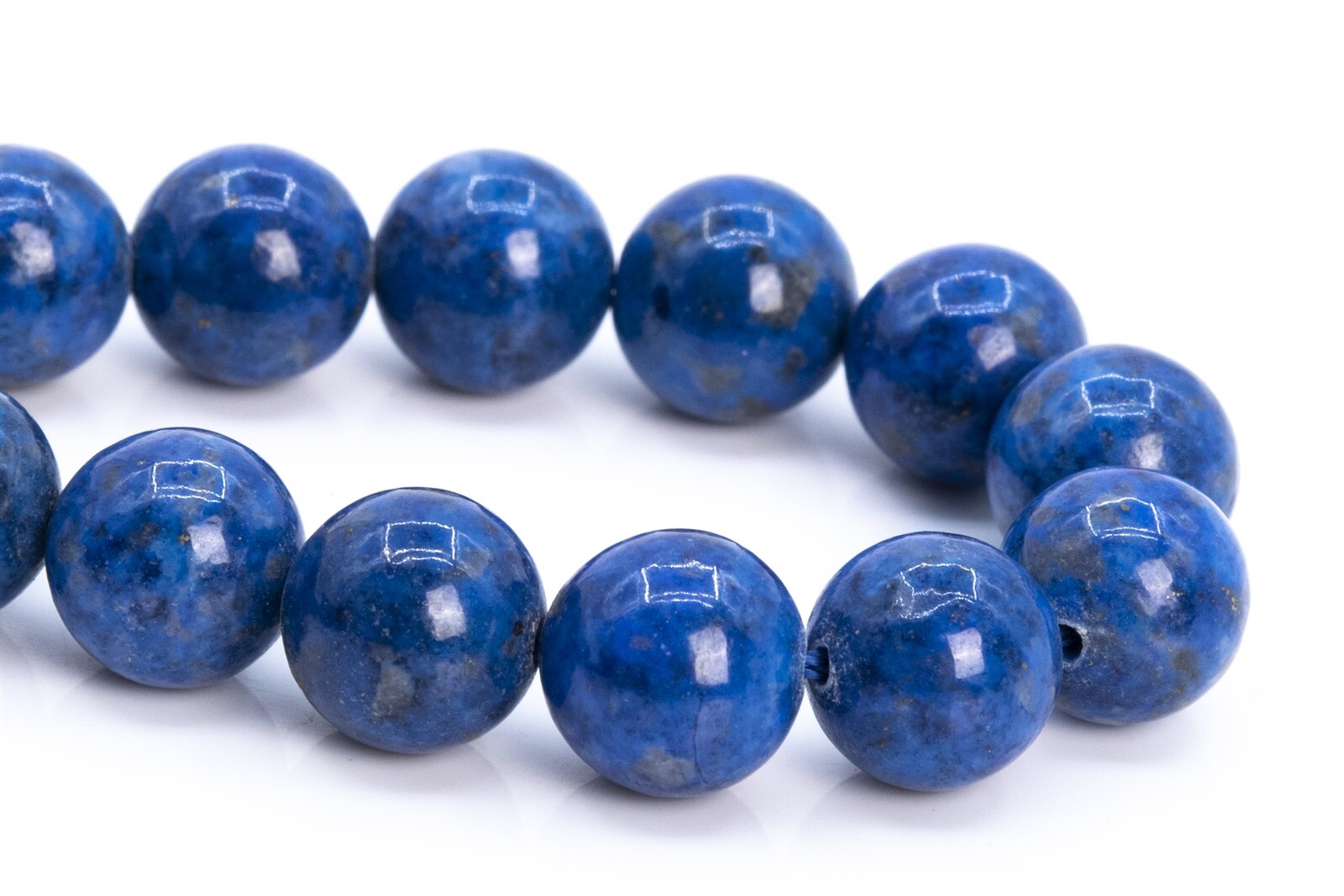 10MM Genuine Natural Denim Blue Lapis Lazuli Beads Grade AA Round Loose Beads