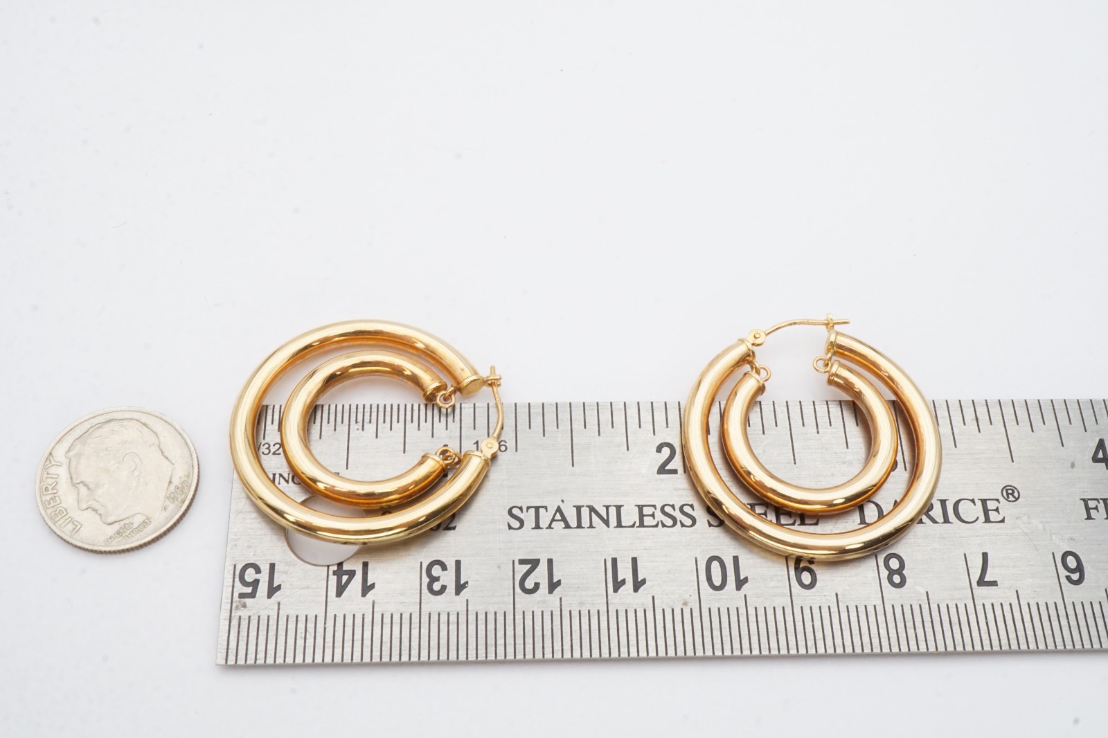 Eternagold 14k Yellow Gold Hoop Earrings