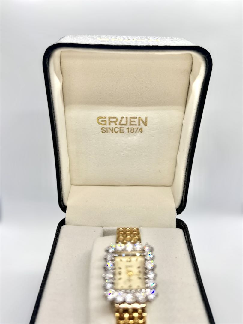 Gruen Analog Quartz Women Ladies Antique Watch Vintage 706429447