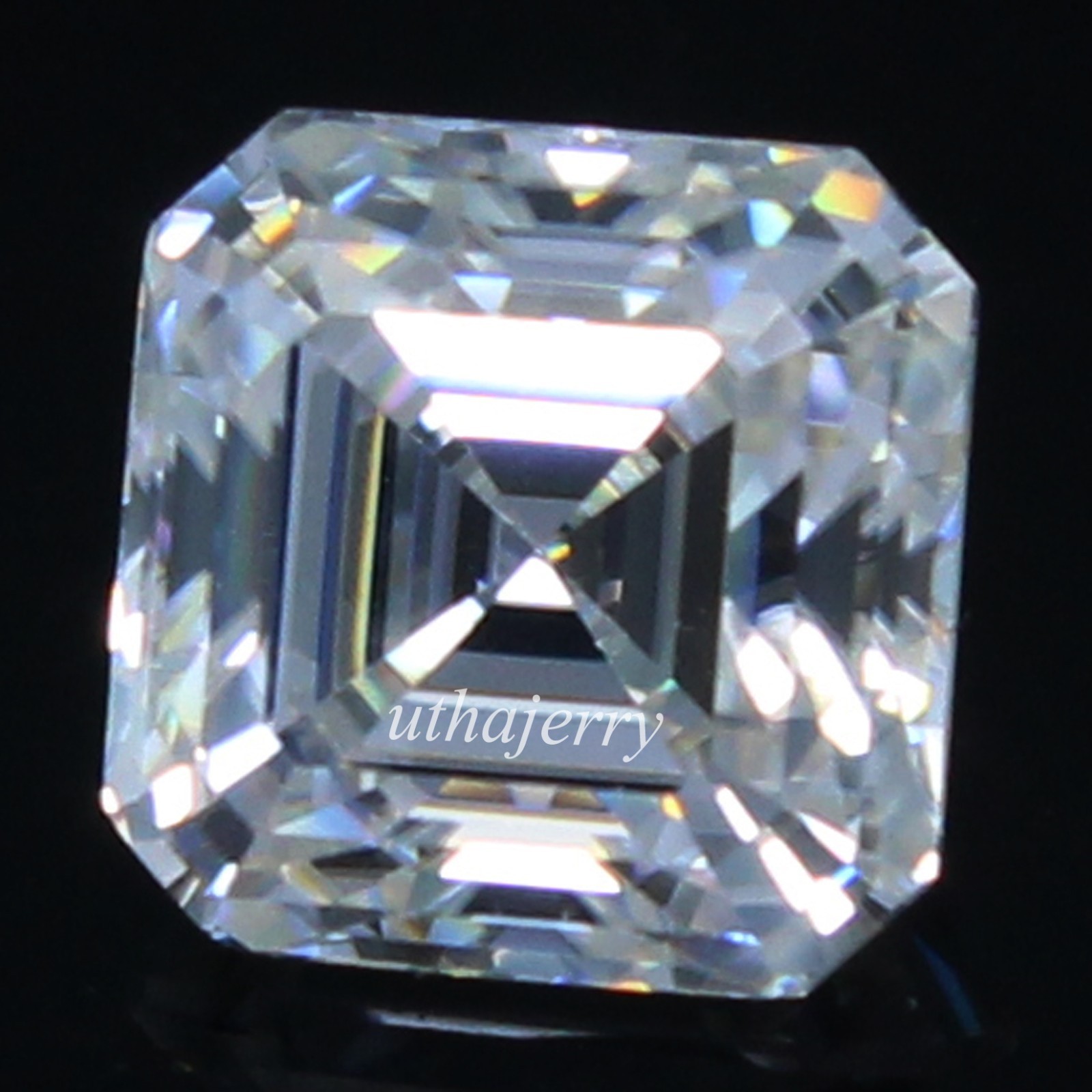 Natural D Color VVS1 Excellent Cut Certified 7.00 MM Asscher Shape White Diamond