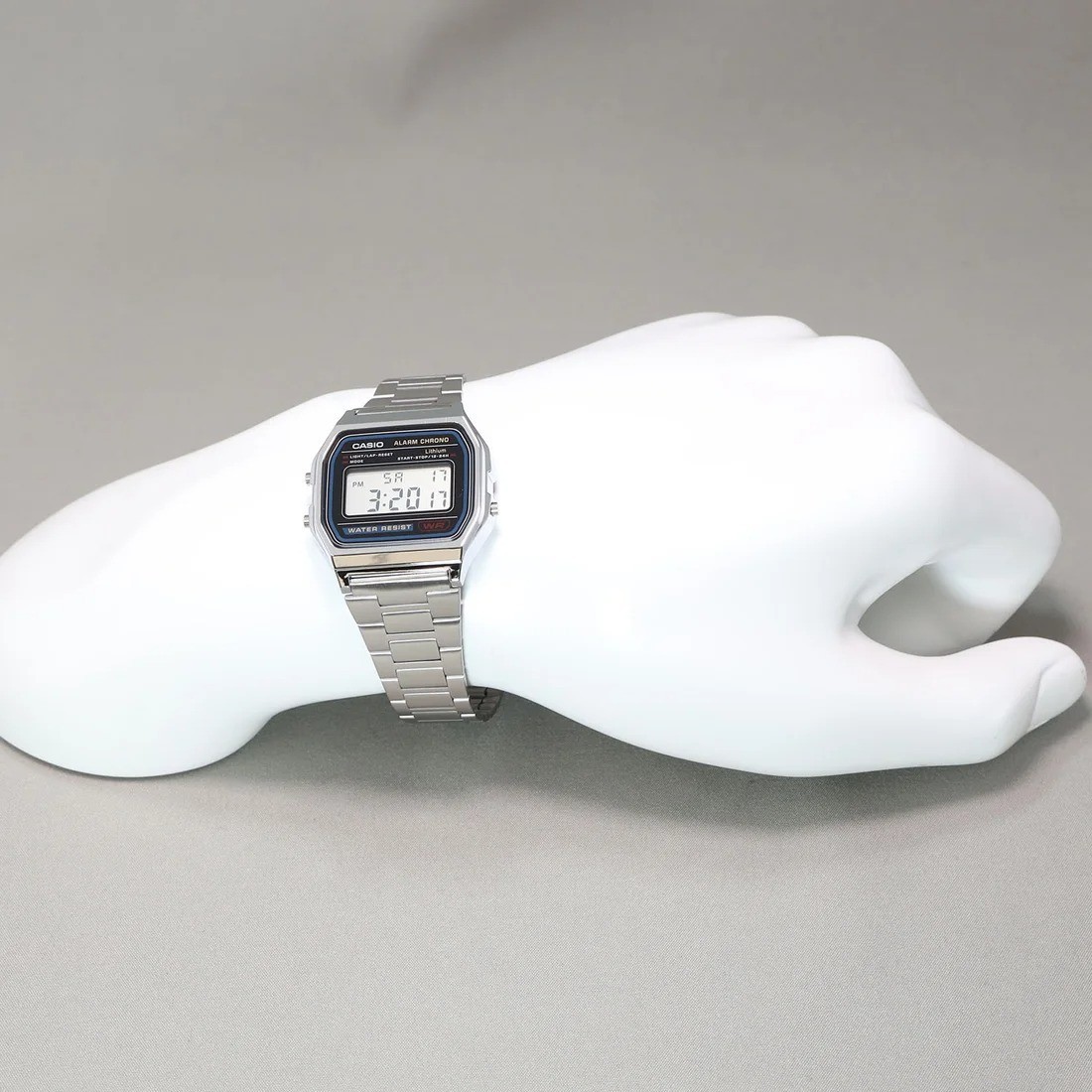 Brand New Casio A158WA-1JH Collection Men’s Silver Watch LED Light From Japan