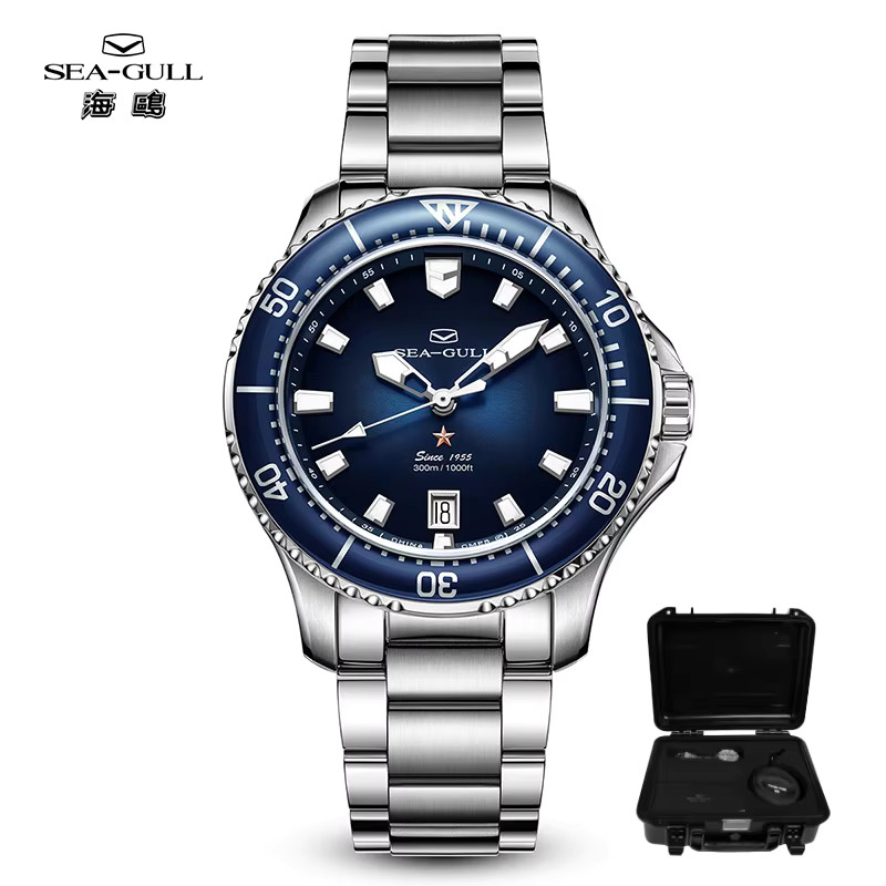 Seagull Automatic 40mm Watch Ocean Diver Wristwatch 300m 30ATM Waterproof