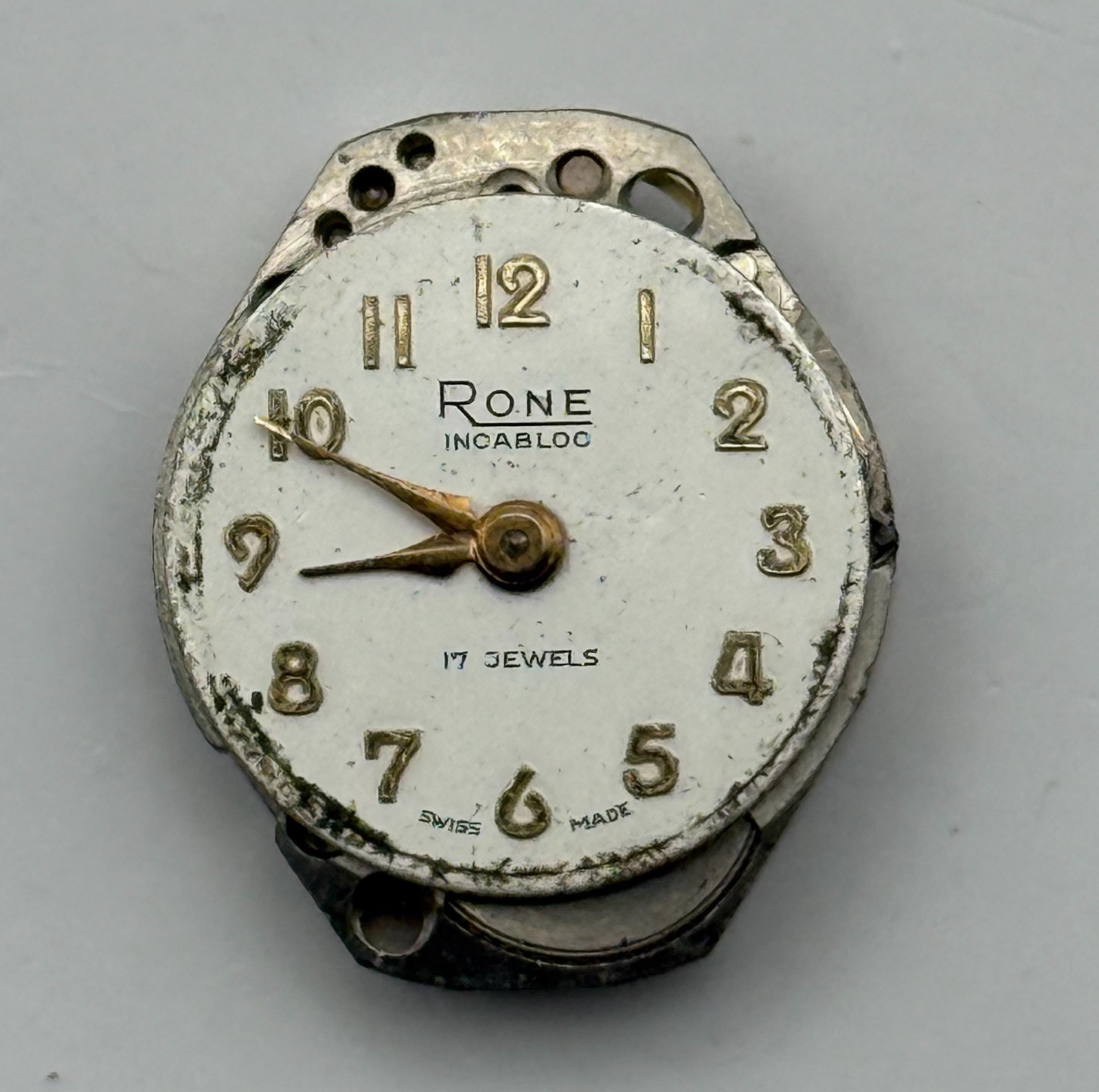 FHF 69-21 Watch Movement Rone 17 Jewels Swiss Manual Wind Parts Repair 15.3mm
