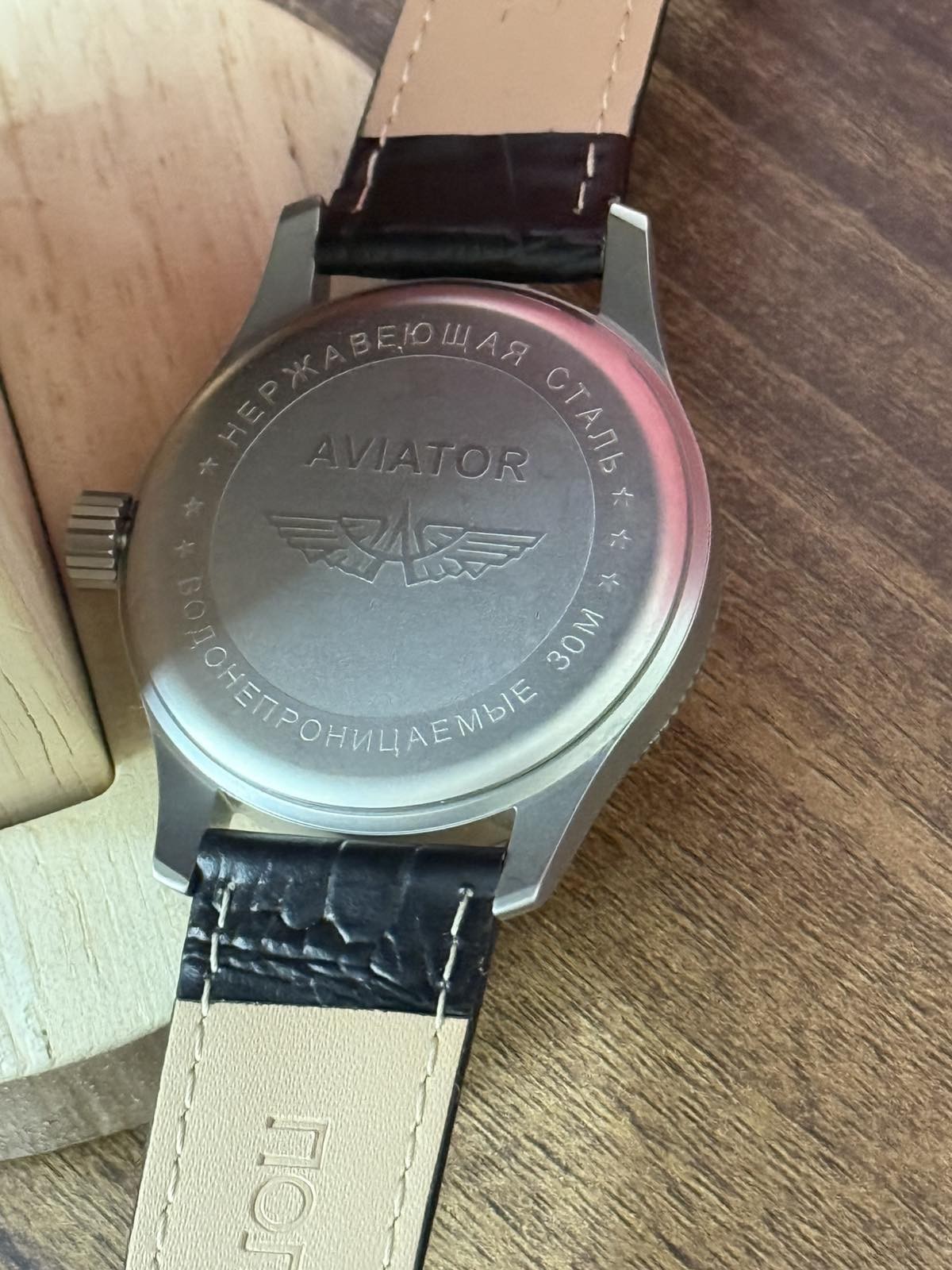 Aviator Watch Mechanical Soviet USSR Pilot Military Calendar Day Raketa Vintage
