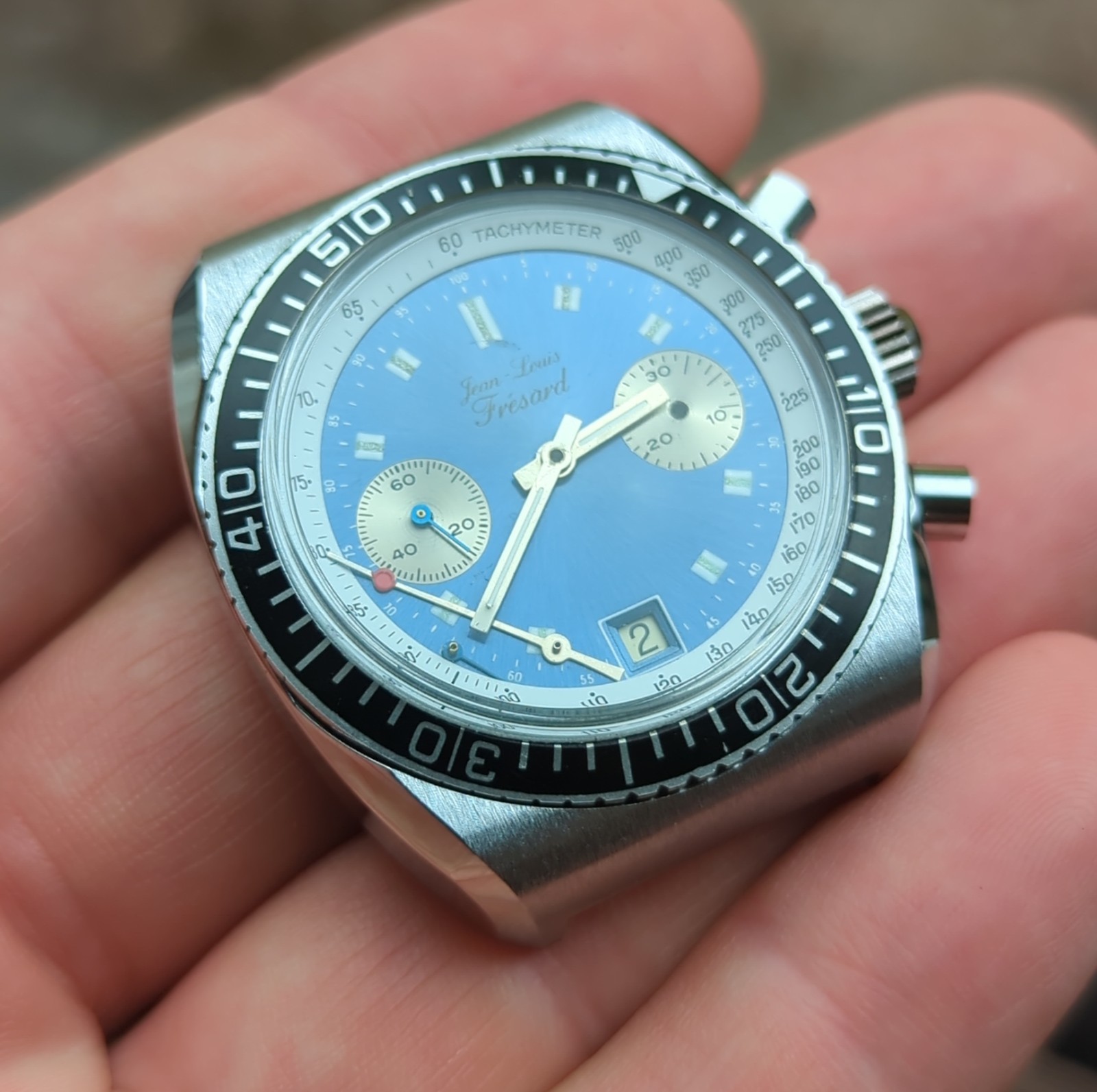 Valjoux 7734 Chronograph Diver Watch Project, Partial Movement NOS (BS28)
