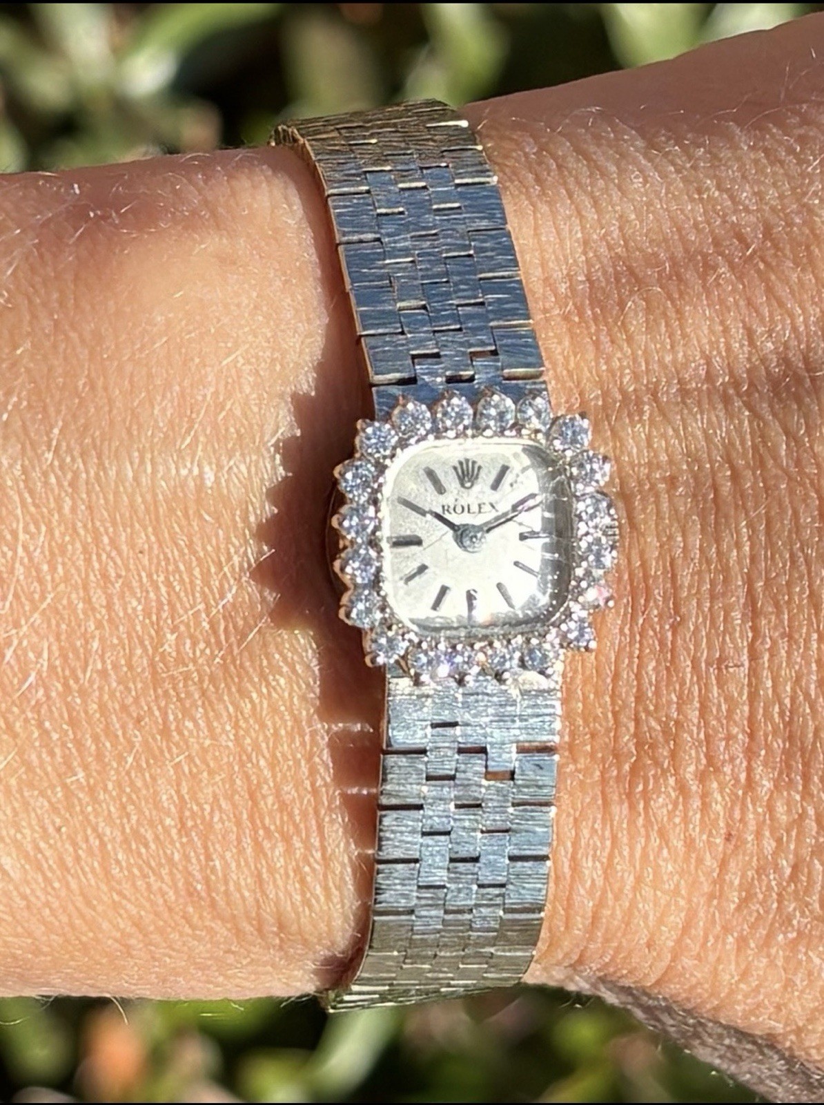 ROLEX 20 Diamond Watch 14K gold case & band 5x 25.5g 17j works ltd warranty COA