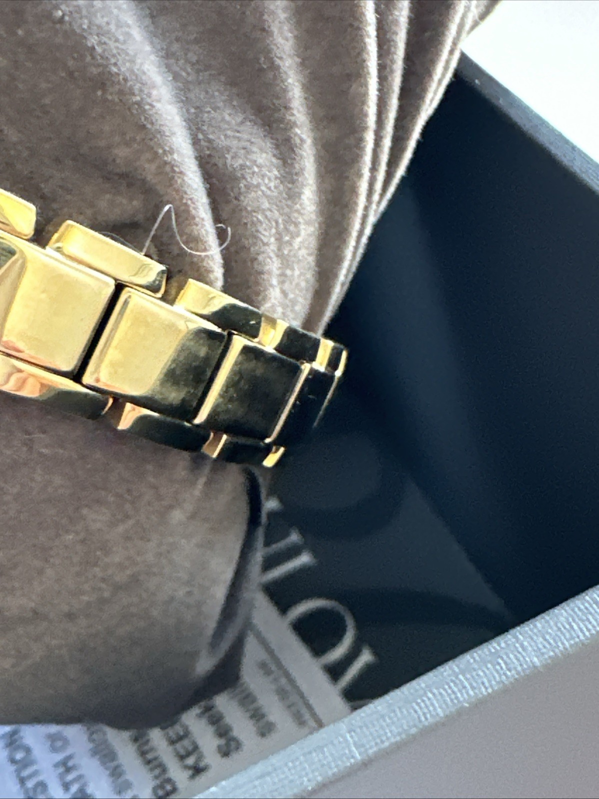 Bulova Bangle Ladies Diamond Gold Plated Stainless Quartz Watch 97P141