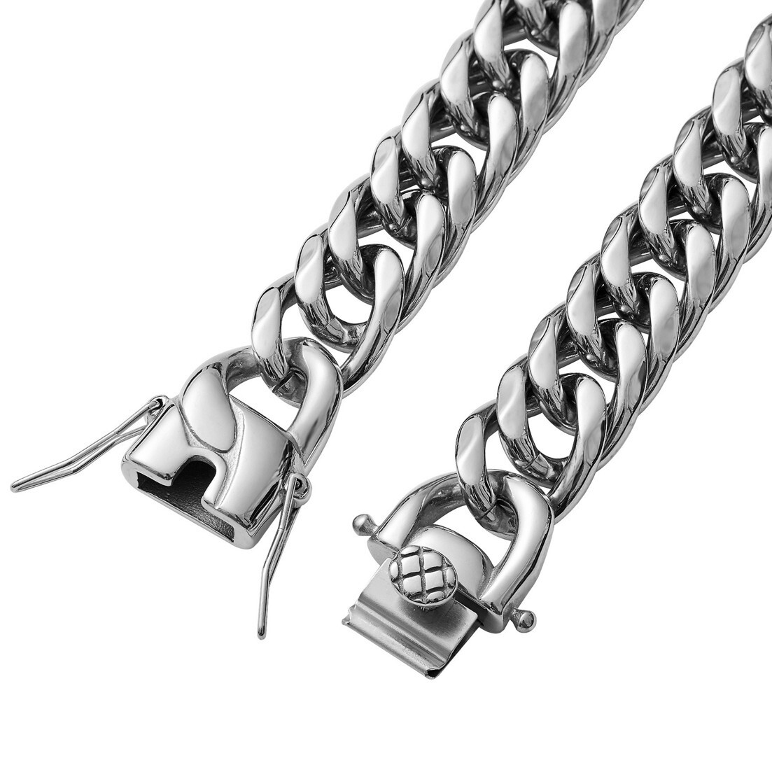 9/11/13/16mm Women Men Stainless Steel Curb Cuban Link Chain Necklace 7-40inch