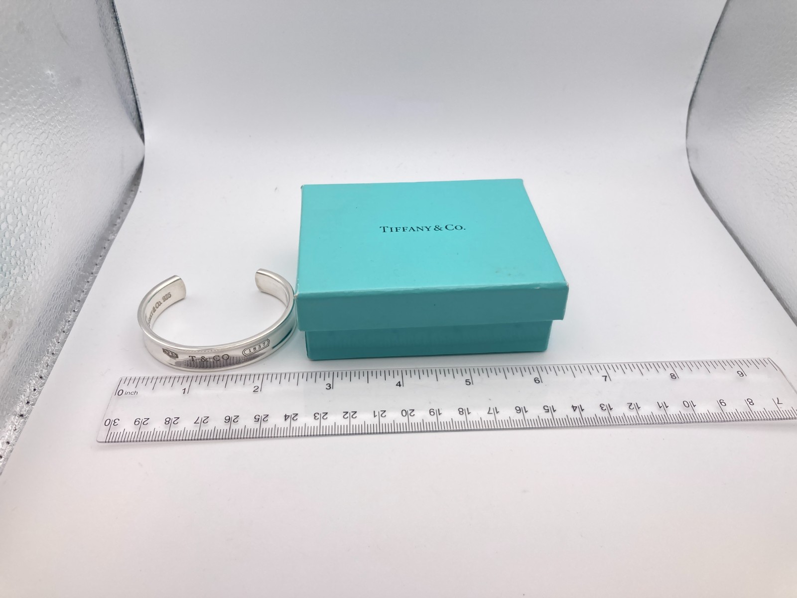 Tiffany & Co. 1837 Cuff Bangle Bracelet 6 1/4″ Silver 36.3g