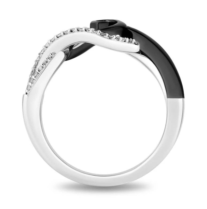 Enchanted Disney Treasures Nightmare Christmas Engagement Ring In 925 Silver