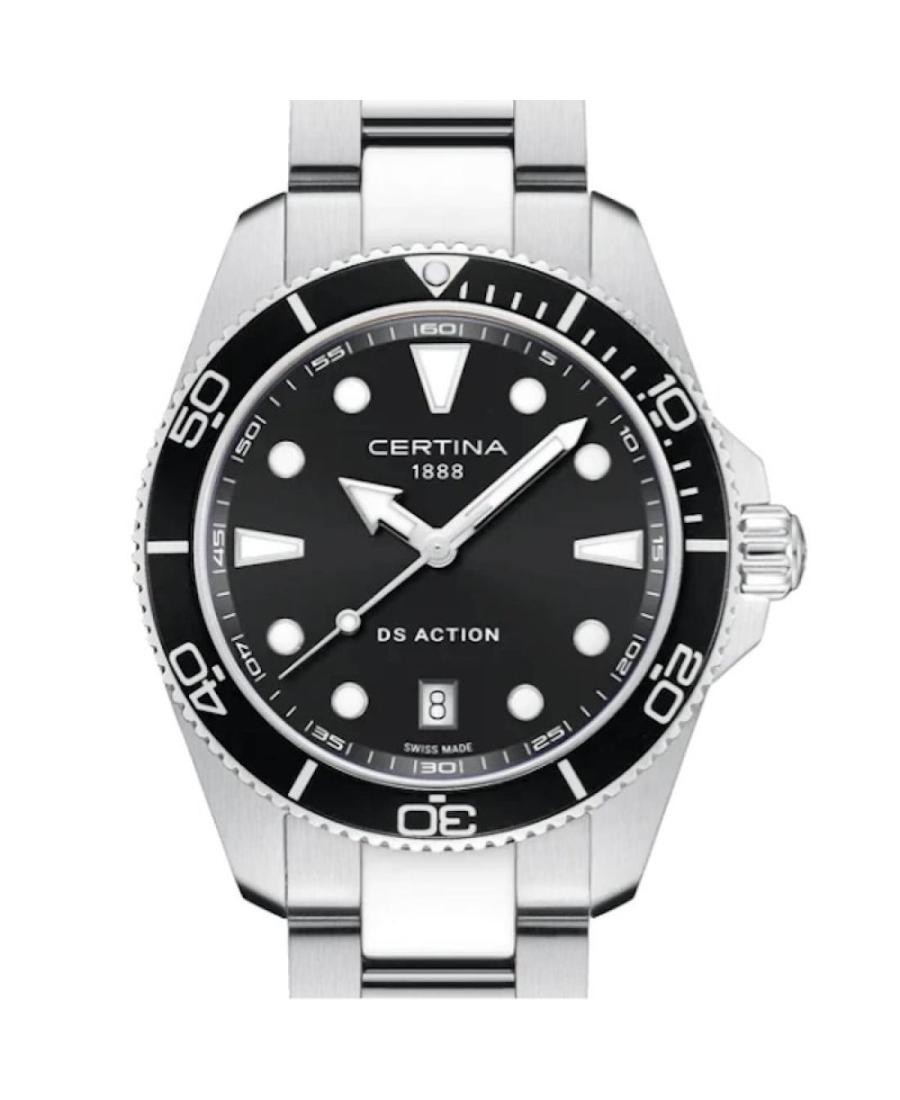 CERTINA Men Analog Quartz Casual Watch Classic Dress Black Dial Waterproof Round