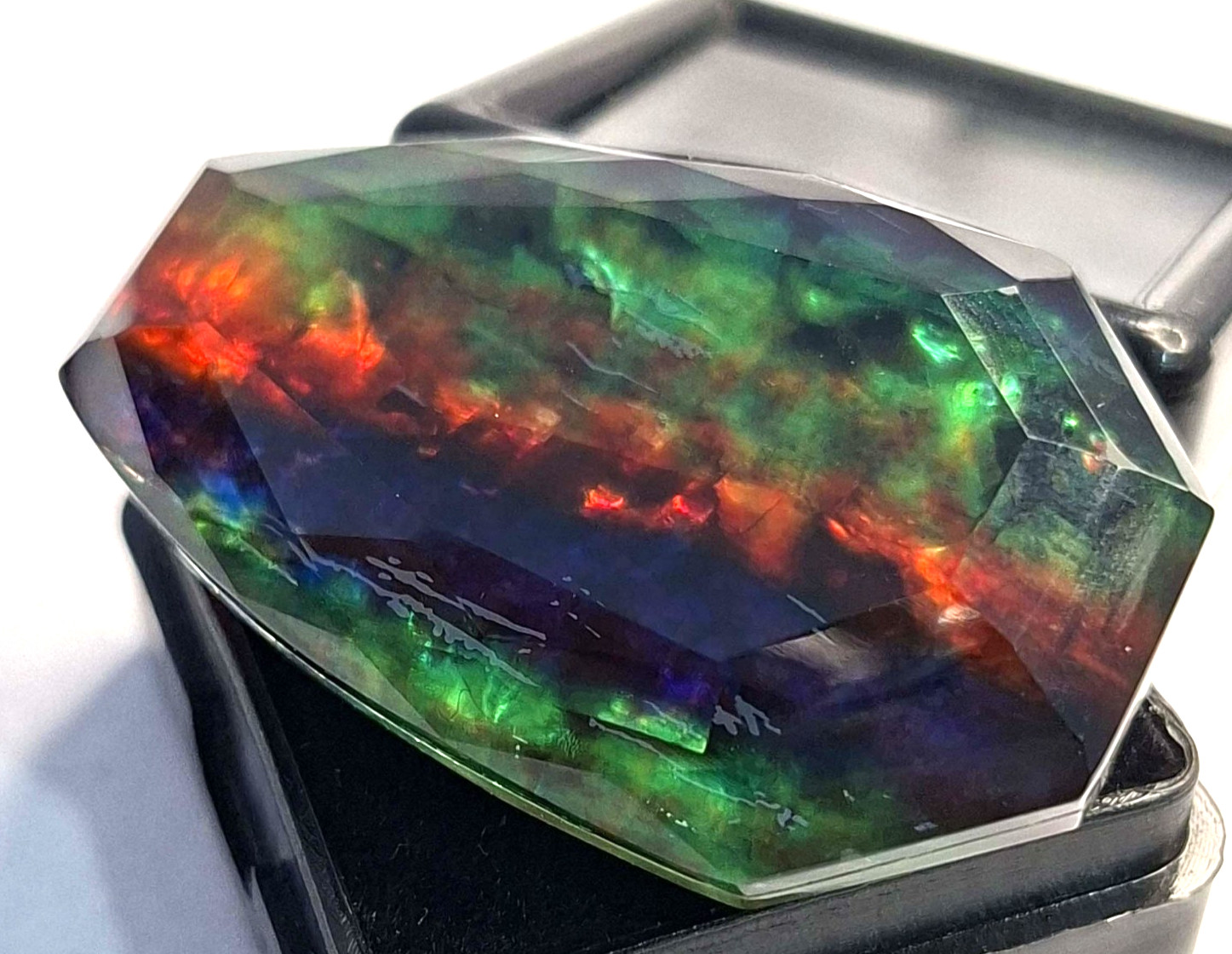 Opal Like Organic Ammolite Fancy Cut 62-64 Ct Natural Loose Gemstone RK914