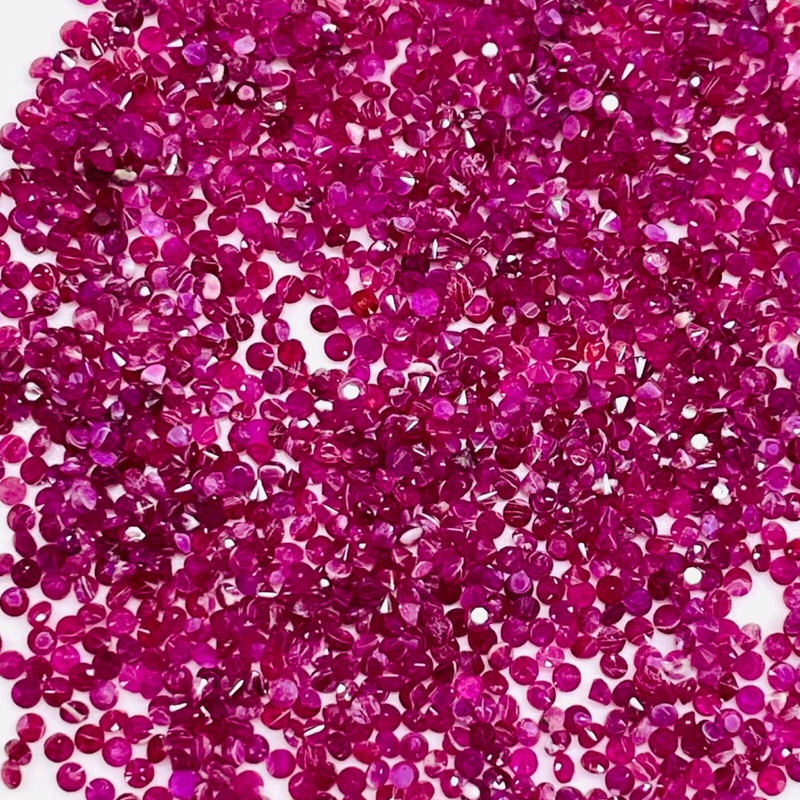 100 Pcs Natural Ruby 1.4mm Round Cut Rich Red Loose Gemstones Wholesale Lot