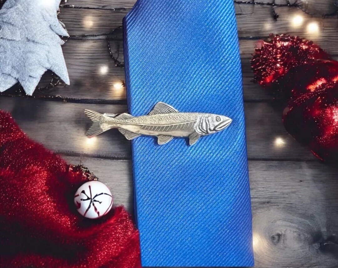 Fish Tie Clip/Bar Japan Imported Meticulous Craftsmanship Christmas Gift New