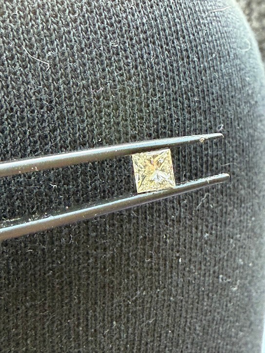 GIA Certified 0.57ct Princess Cut Diamond N I2 Natural Loose Diamond