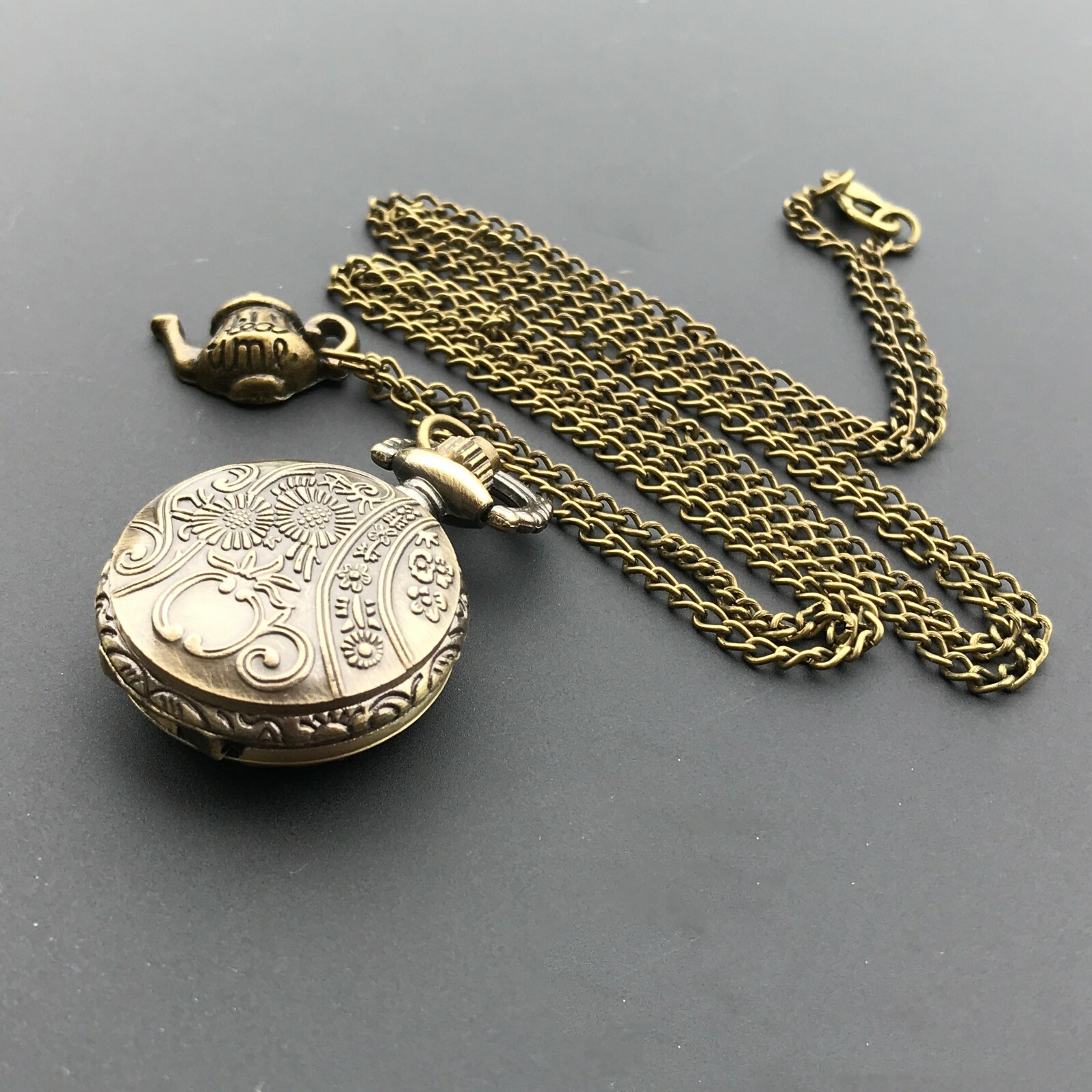 Alice in Wonderland necklace costume accessories jewelry pocket watch