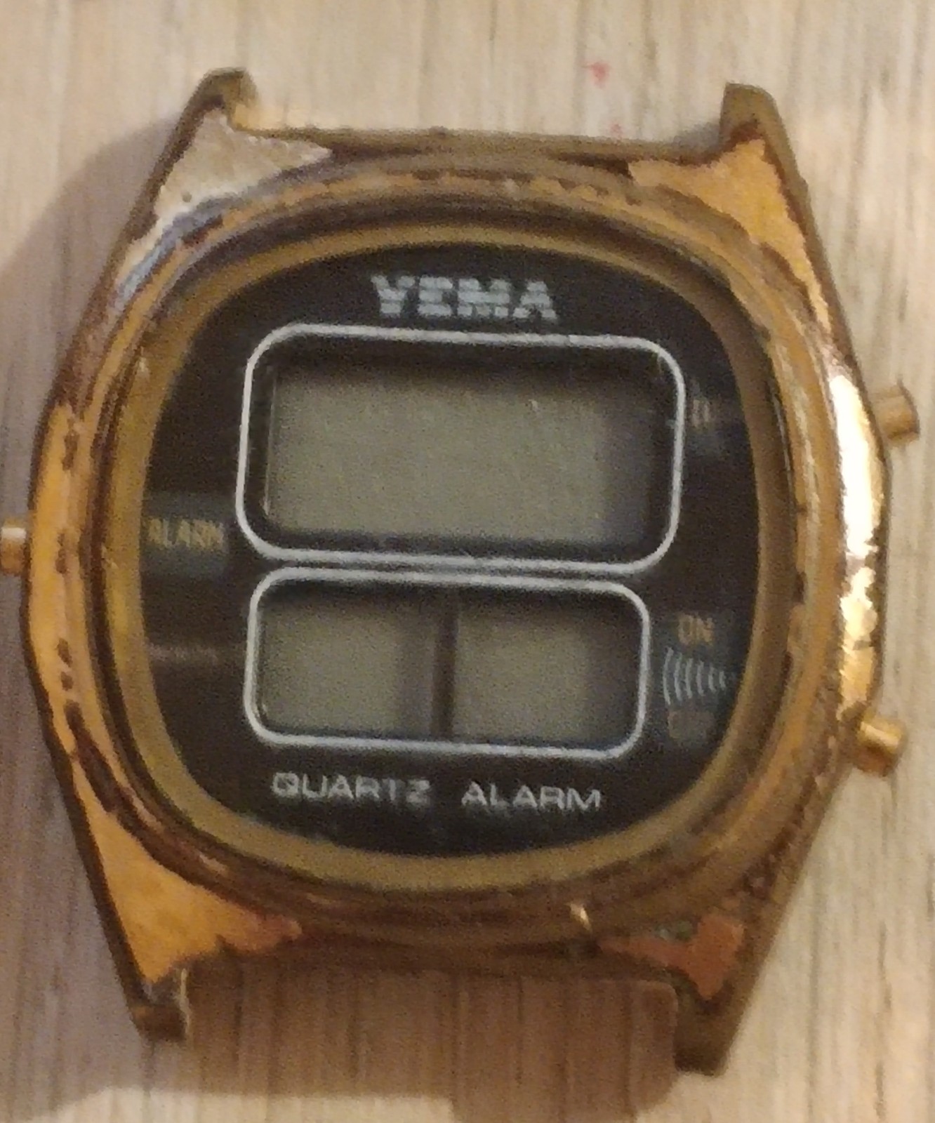 Vintage lot of six men’s Yema digital quartz watches parts or repair