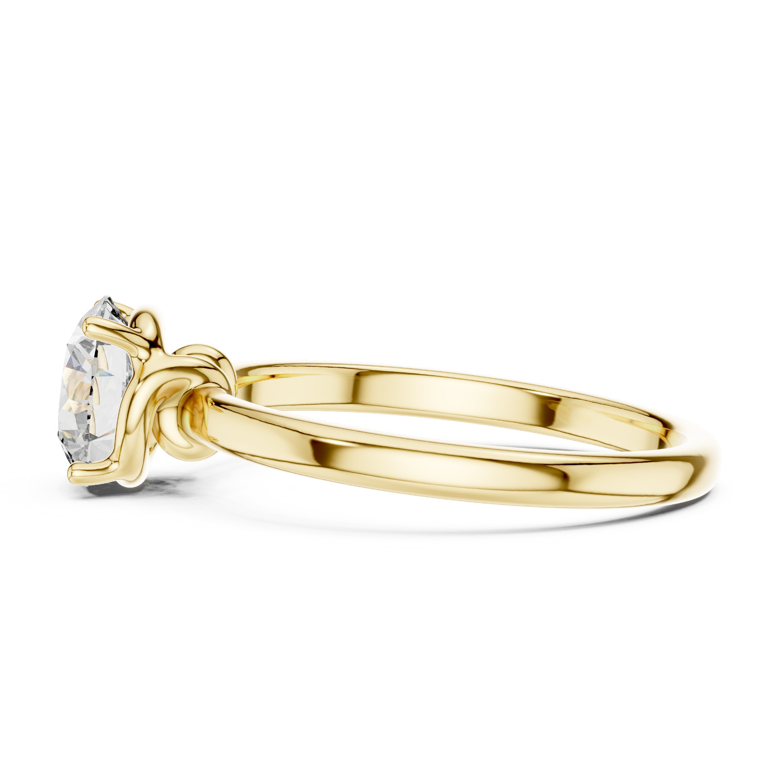 1 Ct Lab Grown Diamond IGI Certified Wedding Gift For Her Gold Ring 14 K F VVS