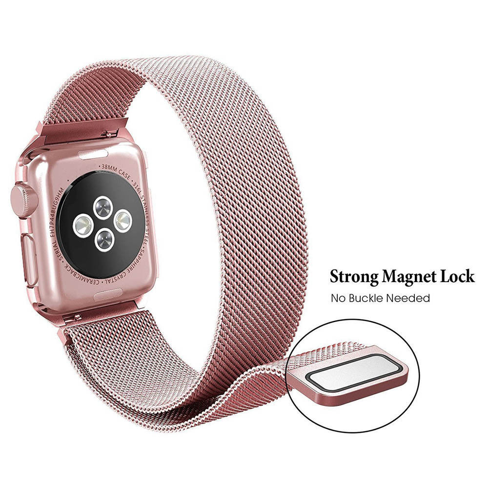 For Apple Watch Series 4 Milanese Stainless Steel Watch Band Strap 40 / 44mm