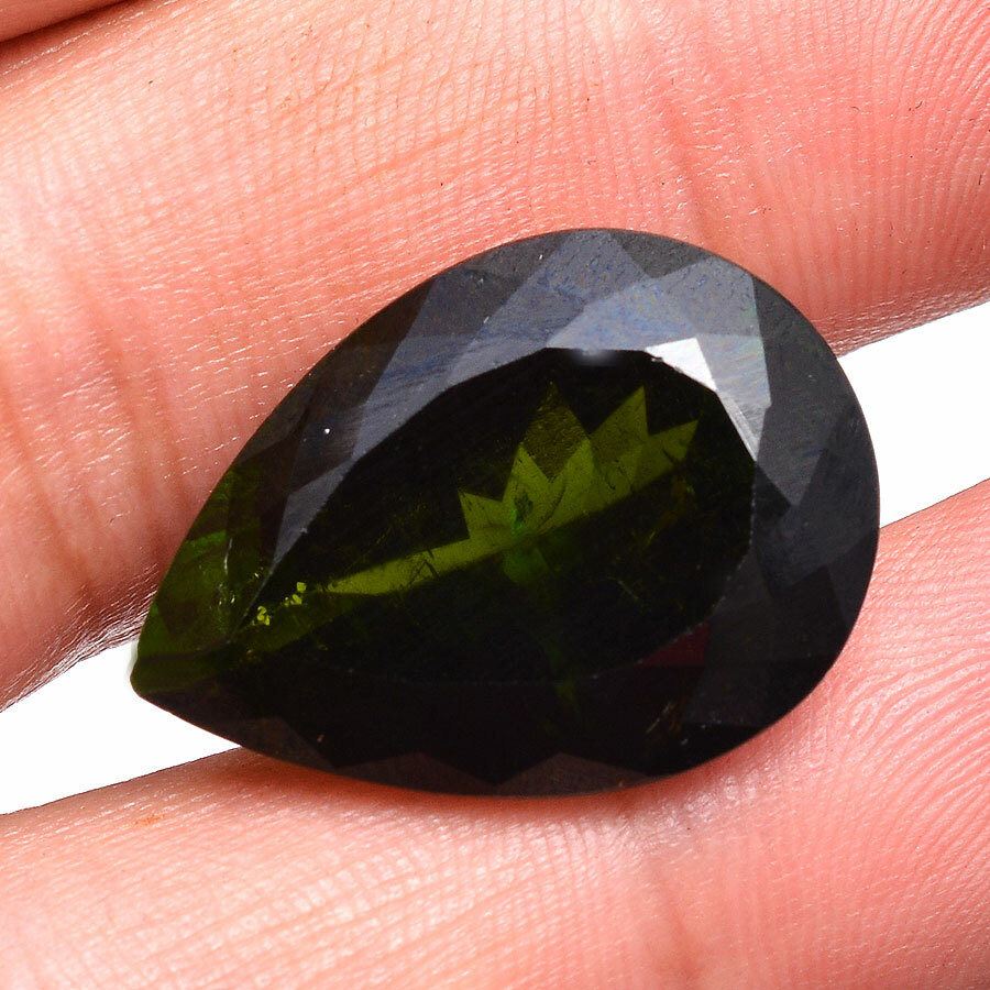 26.60 Cts Natural Green Tourmaline GTL Certified Huge Size Sparkling Gemstone
