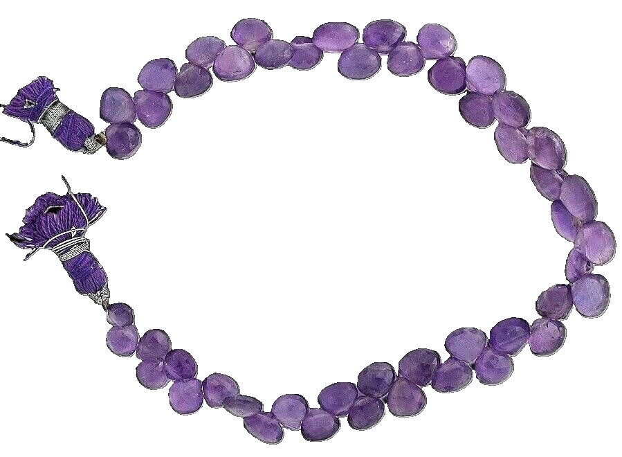 46 Carat 6mm Rich Color Flat Heart Briolette Gem 7 1/2″ Strand CLOSEOUT EBS9040B