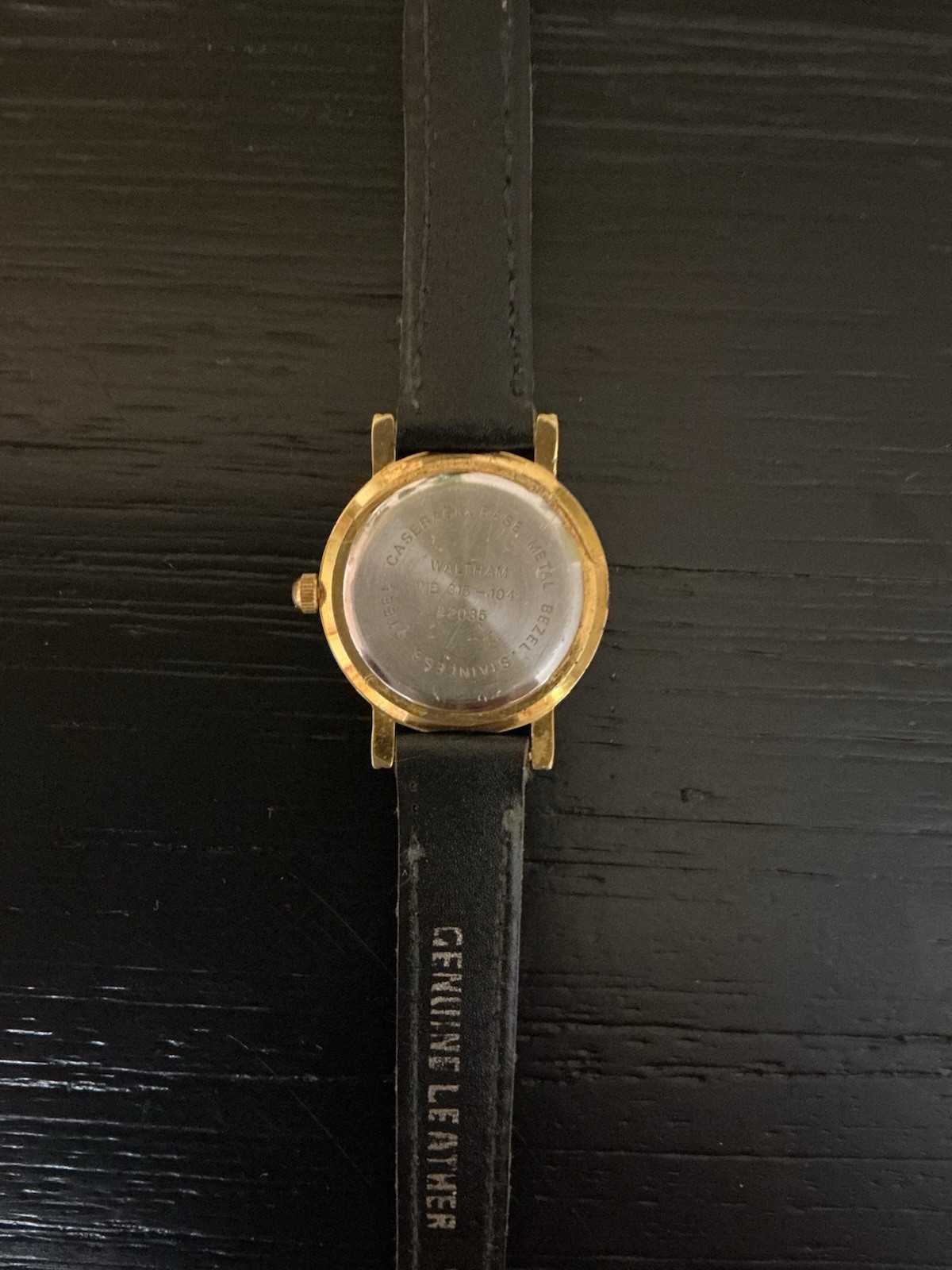 Vintage Women’s Waltham Quartz Gold Tone MOP Dial New Battery New Band Works
