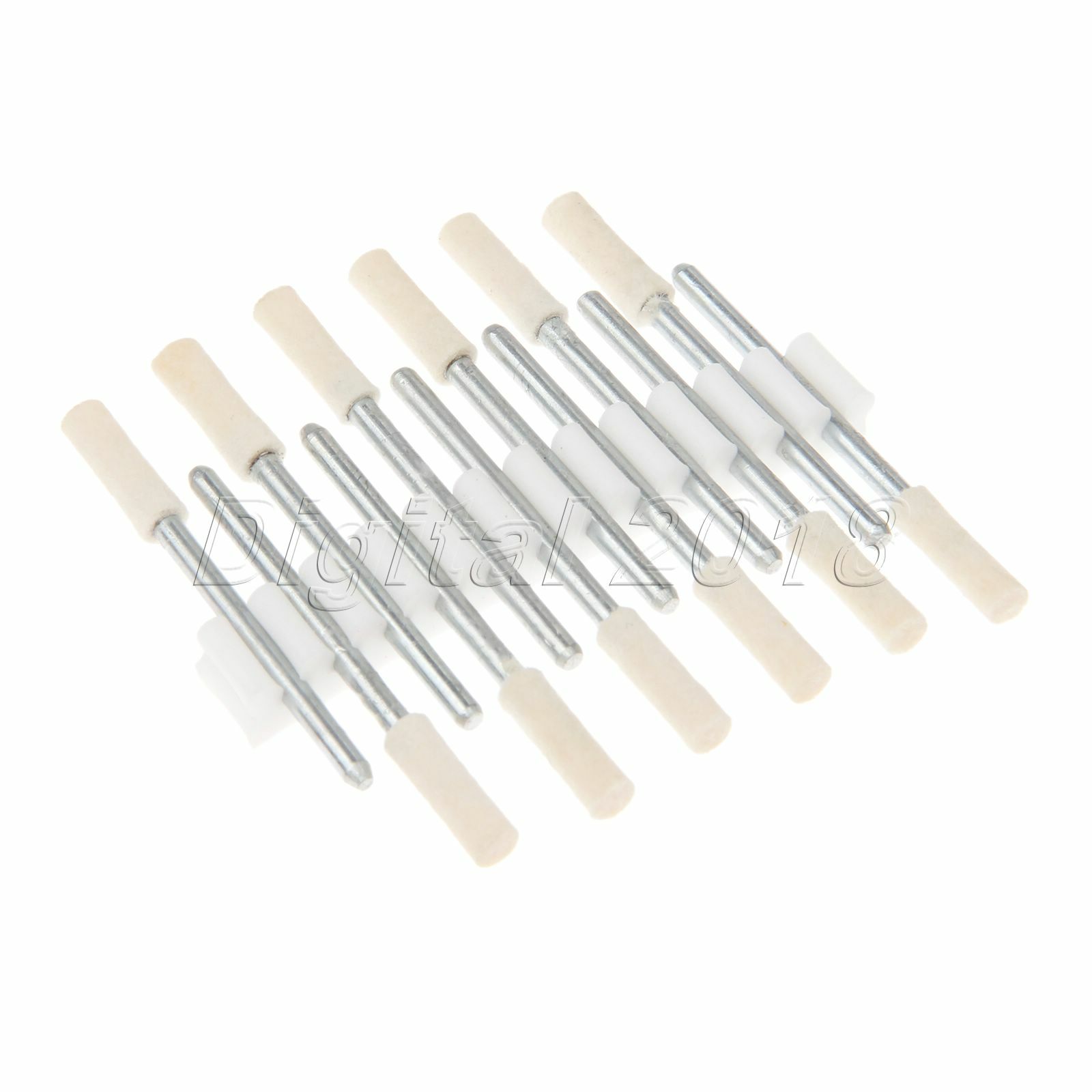 12X Cylindrical Wool Polishing Grinding Head Shank Buffing Carving Tools 2.35mm