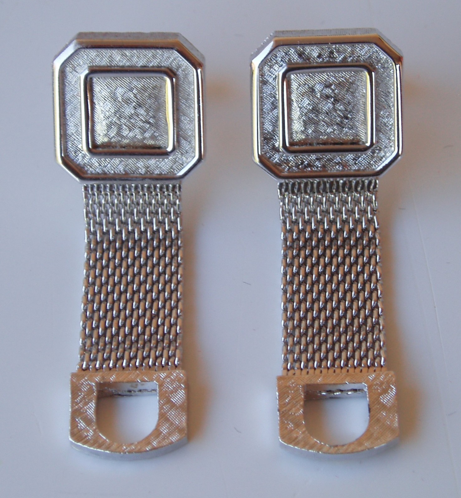 Vintage Tivoli Cufflinks by Swank Silver Tone Mesh Wrap Around with Original Box