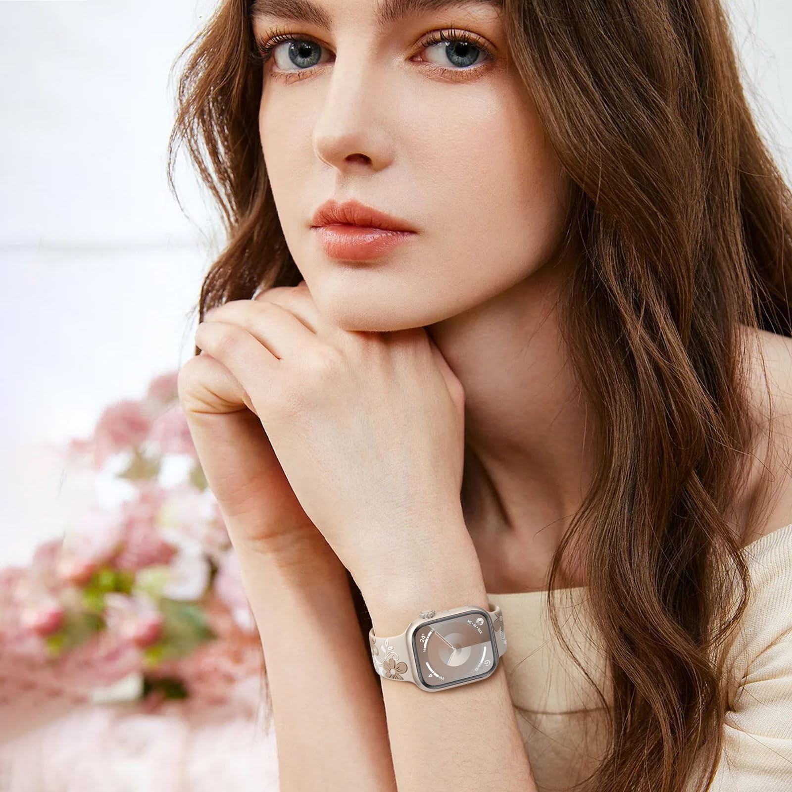 Witzon Floral Band 38mm/40mm/41mm/(42mm-series 11 10), Flower Starlight