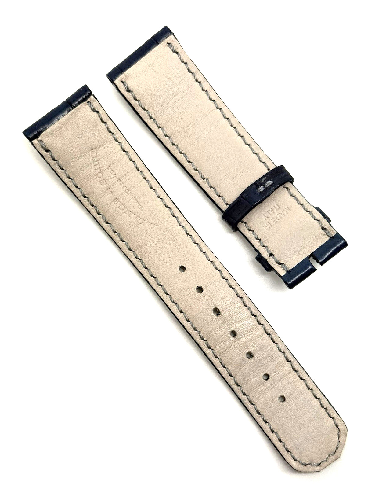 A. Lange & Sohne 20mm x 18mm Blue Alligator Watch Strap Band Authentic OEM
