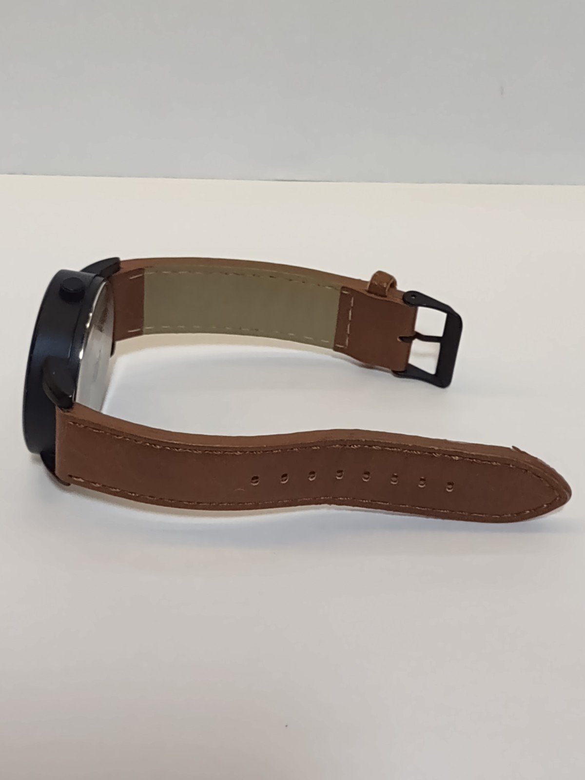 U.S. Polo Assn. Watch Men’s Analog Black Tone Brown Band New Battery