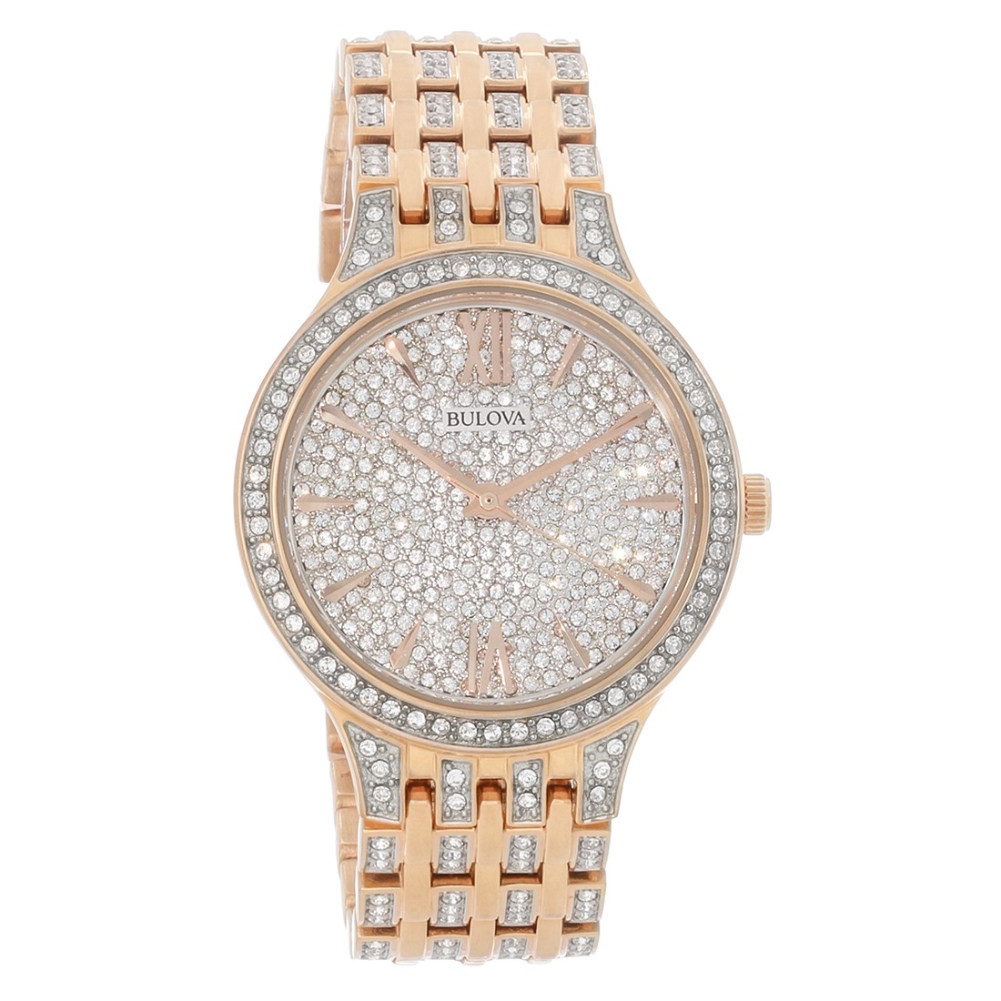 Bulova Phantom Women’s Rose Gold Stainless Steel Crystal Quartz Watch 98L235