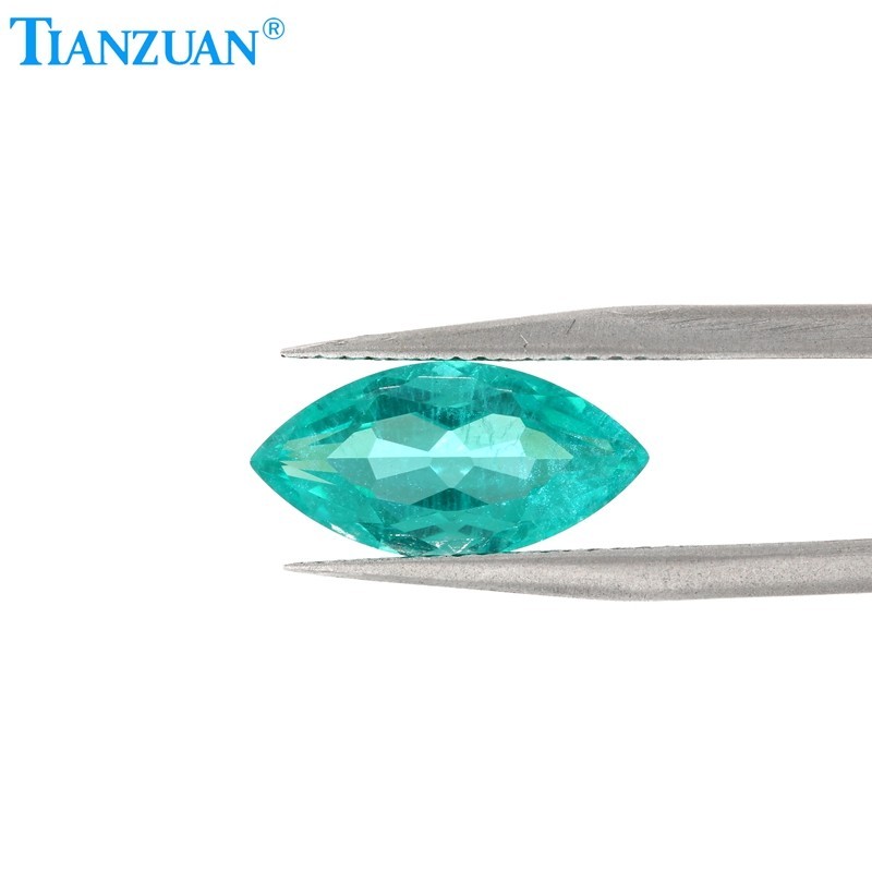 Synthetic YAG Marquise Shape Neon Paraiba Color with inclusions loose Gemstones