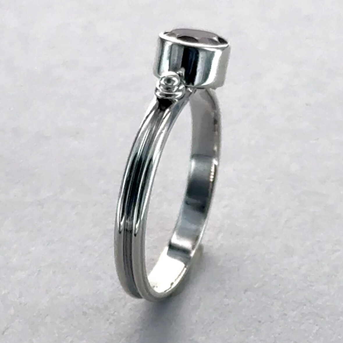 Natural and Round AMETHYST Ring – Multiple Sizes – 925 STERLING SILVER #111e