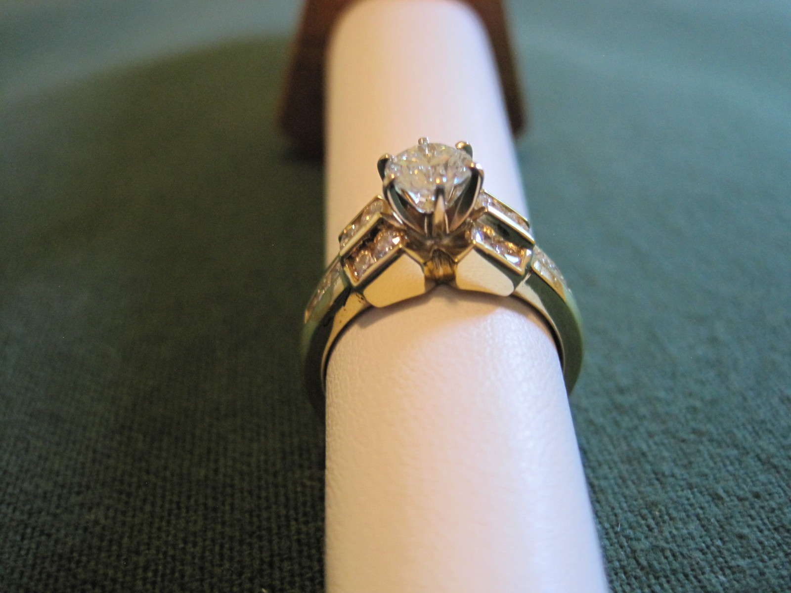 DIAMOND engagement/ wedding. all occassion 18K gold ring….154
