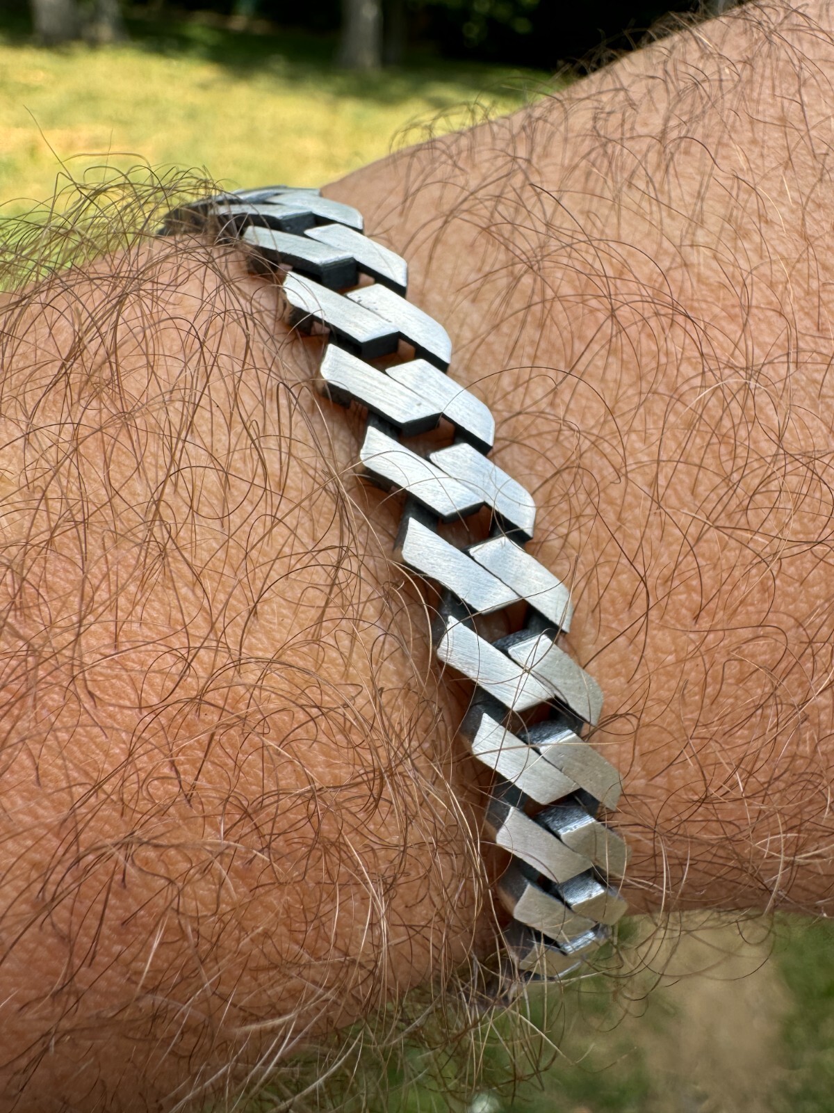 Prong Custom Miami Cuban Link Bracelet 8.5mm Real 925 Silver Oxidized Finish