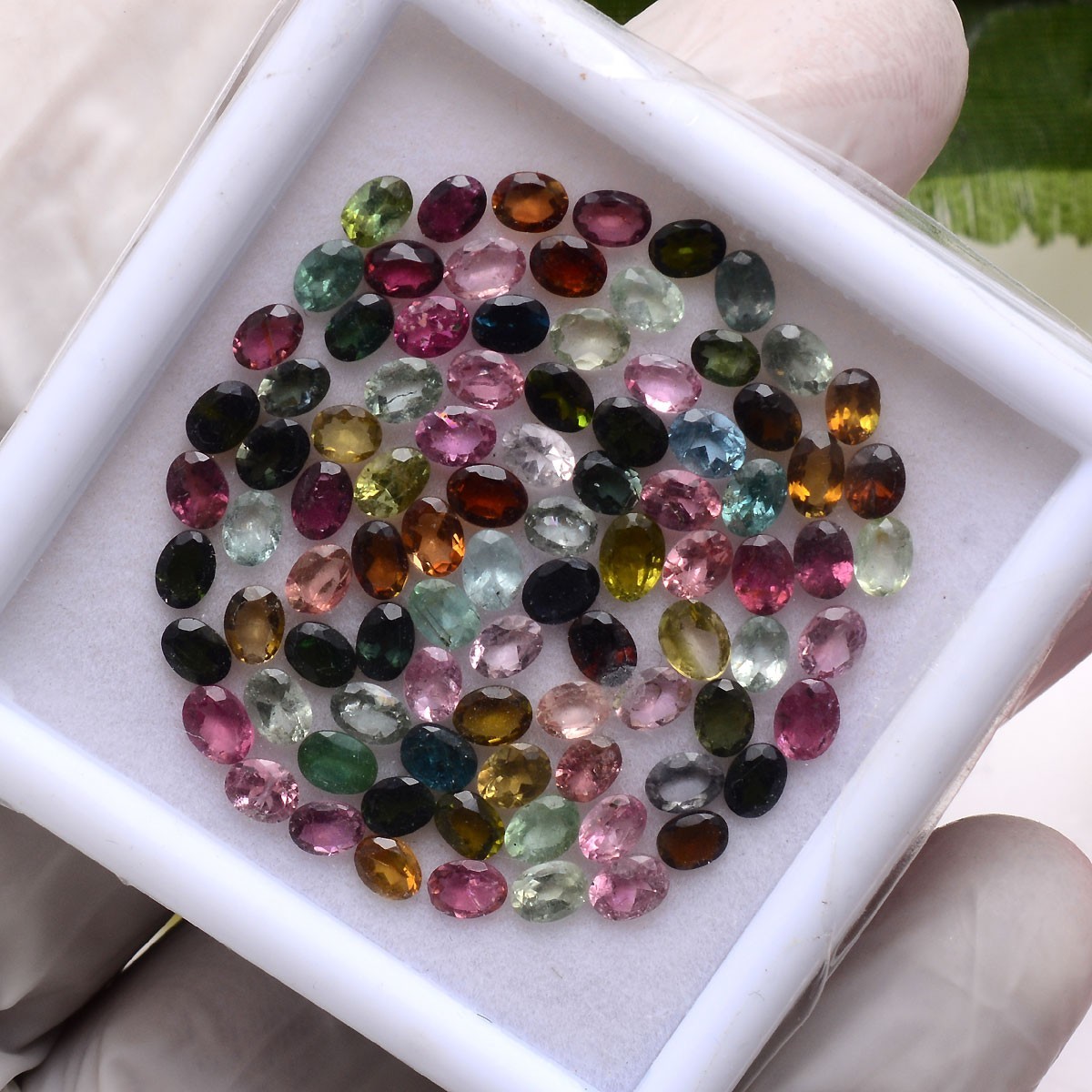 27 Pcs Natural Multi Tourmaline 3.79mm-4.43mm Oval Cut Untreated Gemstones Lot