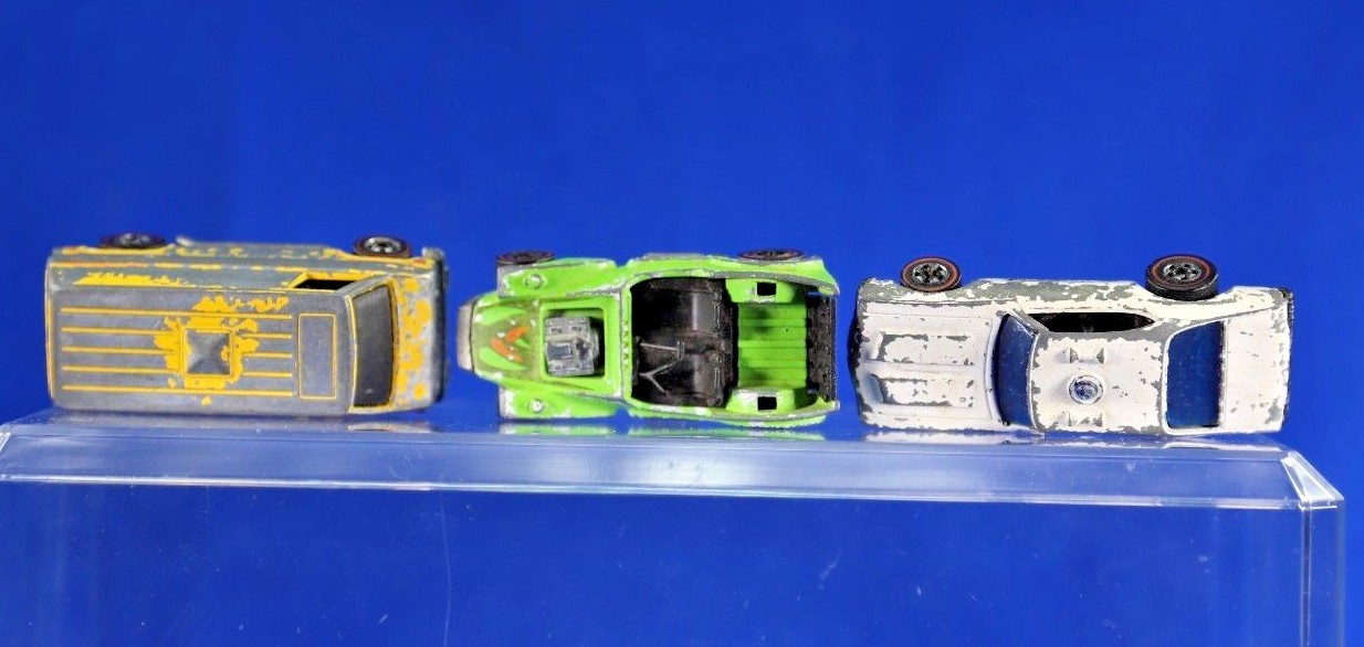 LOT OF 3 HOT WHEELS REDLINE ICE T 69 YELLOW VAN 74 LAW ENFORCEMENT 69