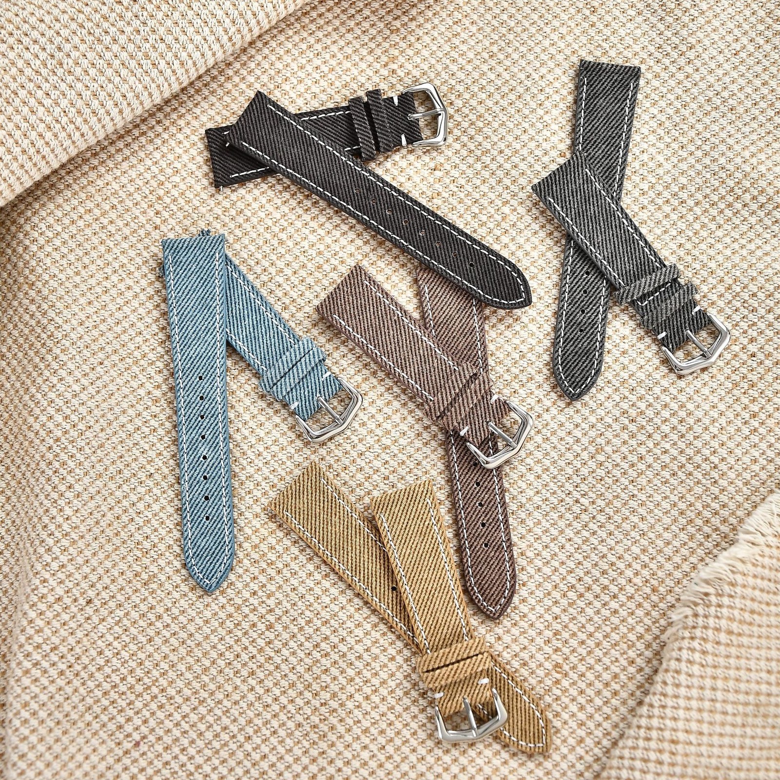 Quality Nylon Canvas Genuine Watch Straps Mens Pin Buckle Wristband 18 20 22mm