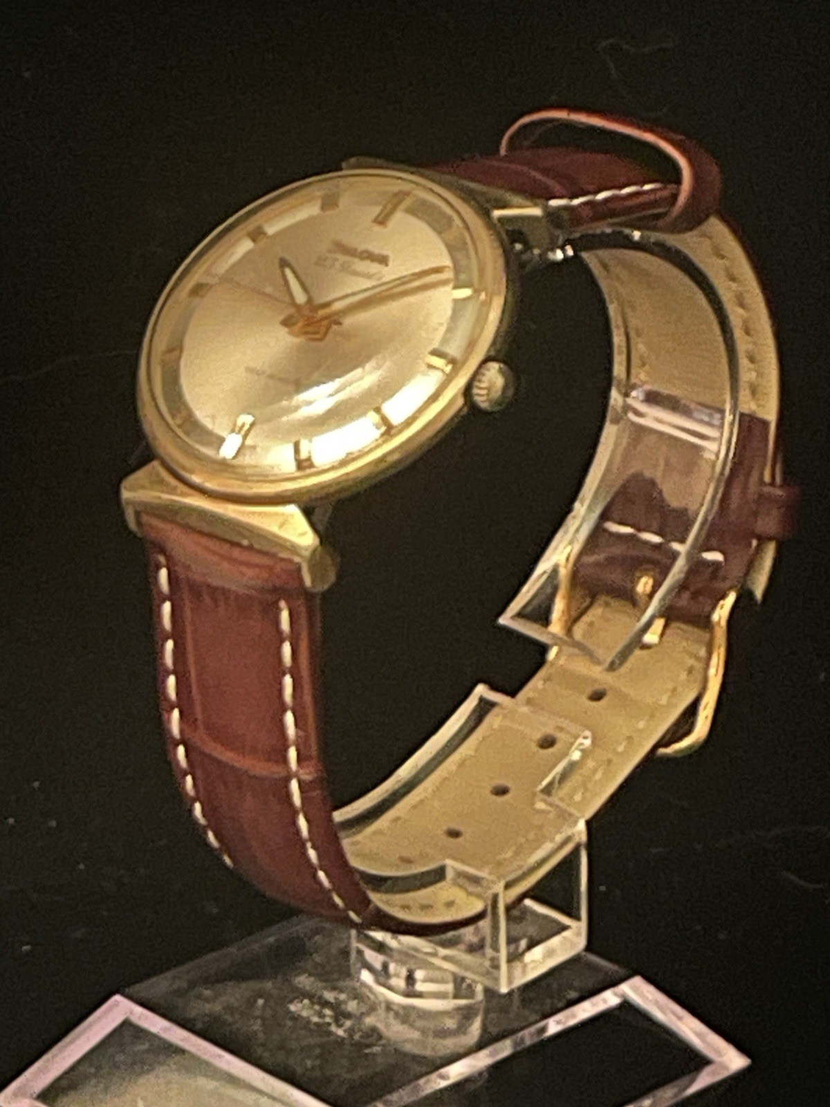 Vintage Bulova 23 Jewel Automatic Self Winding Mens Dress Watch Gold Tone Silver