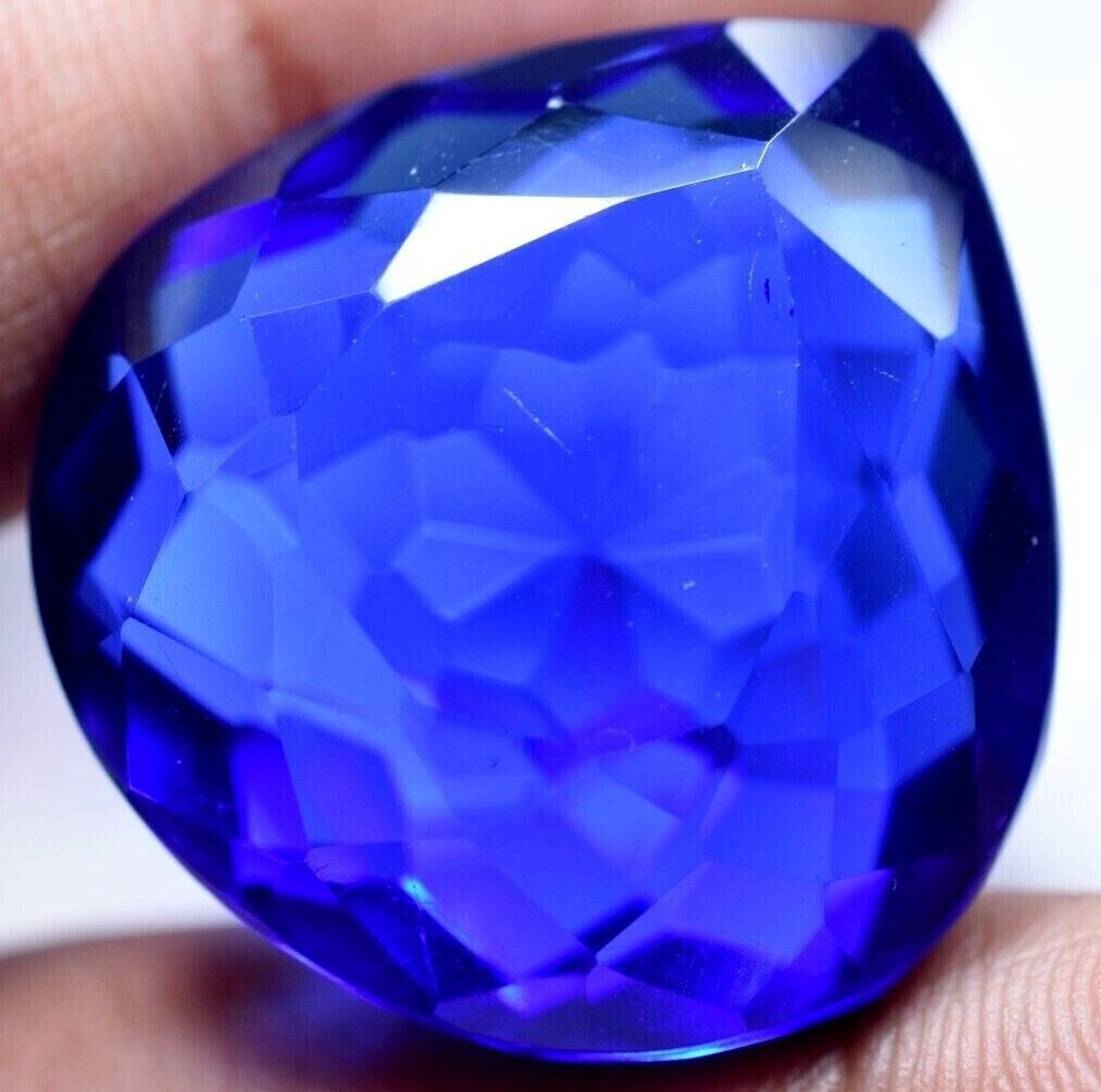 Lab Created 80.85 Ct Violet Blue Tanzanite GGL Certified Sparkling AAA+ Gem