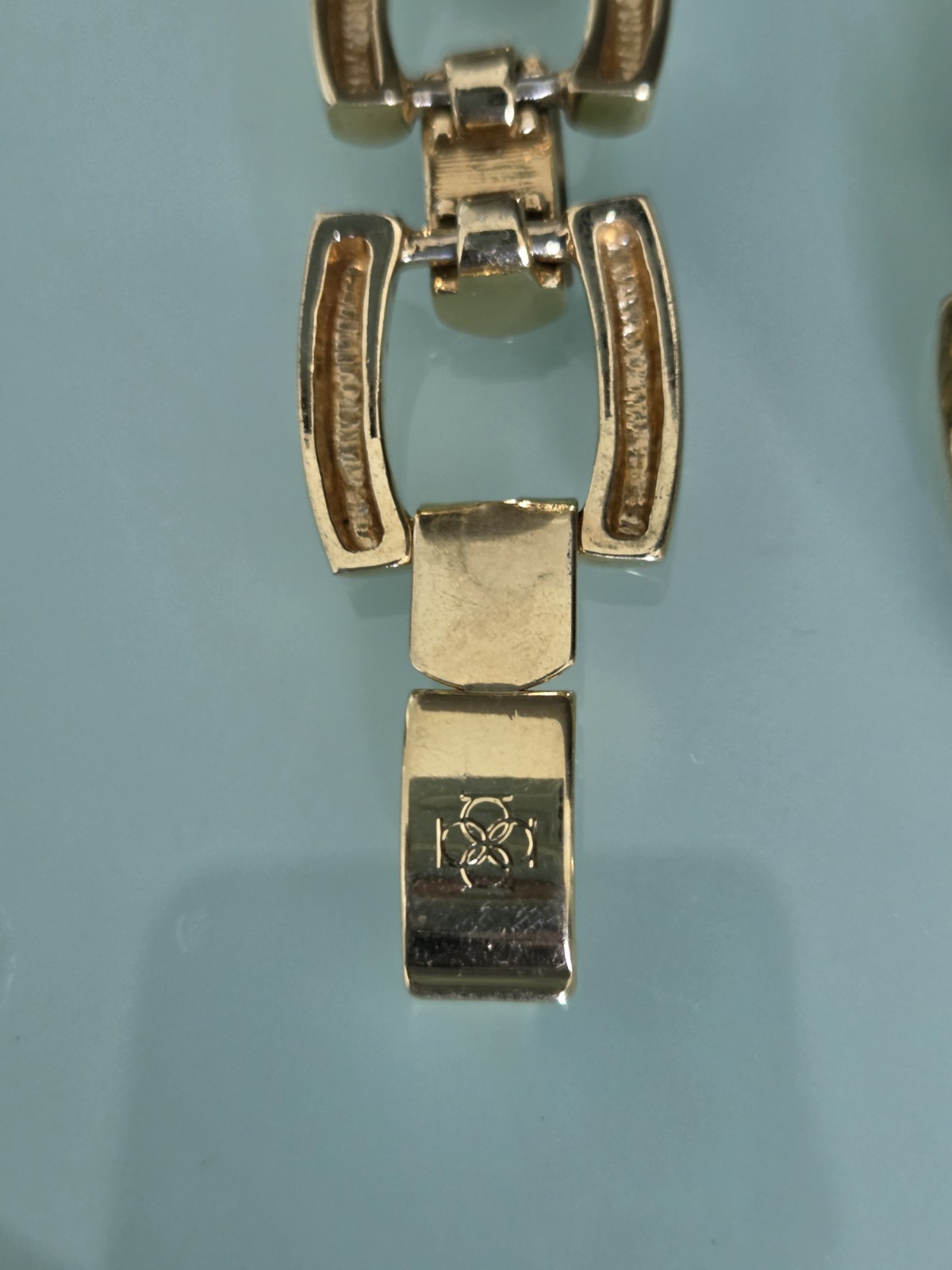Ann Taylor GoldStone Large Links Necklace & Bracelet animal Print