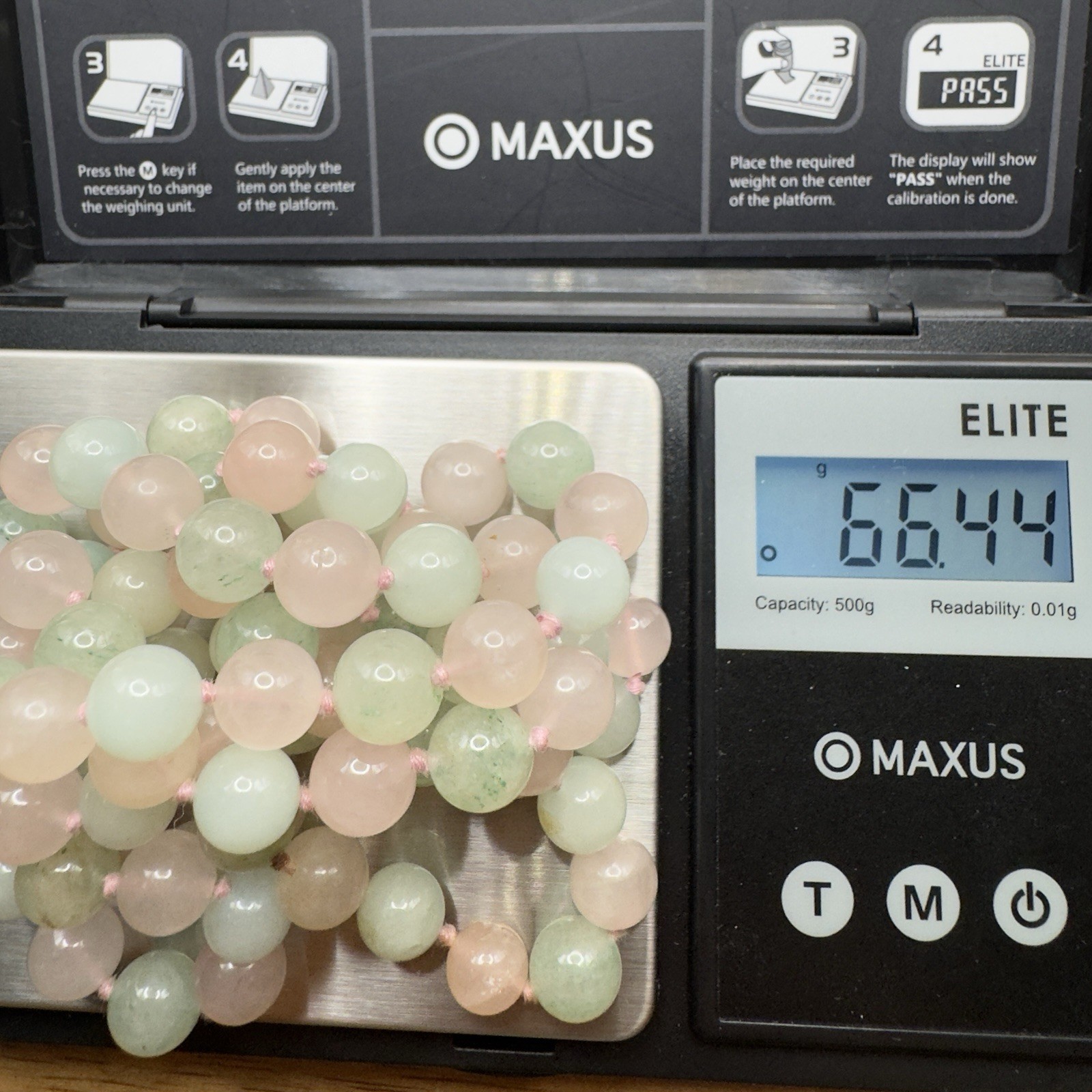 Pink And Green Gemstone Necklace Set, 24in Clasp And 32in Endless Strand