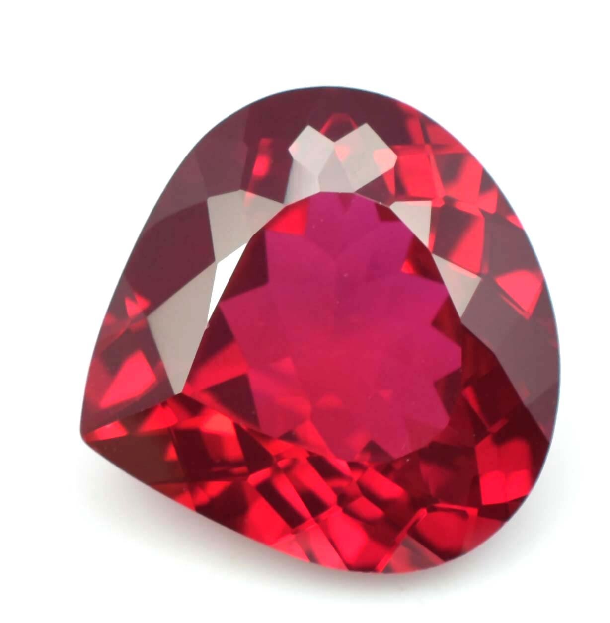14.85 Ct Natural Flawless Mozambique Blood Red Ruby Heart Cut Loose Gemstone